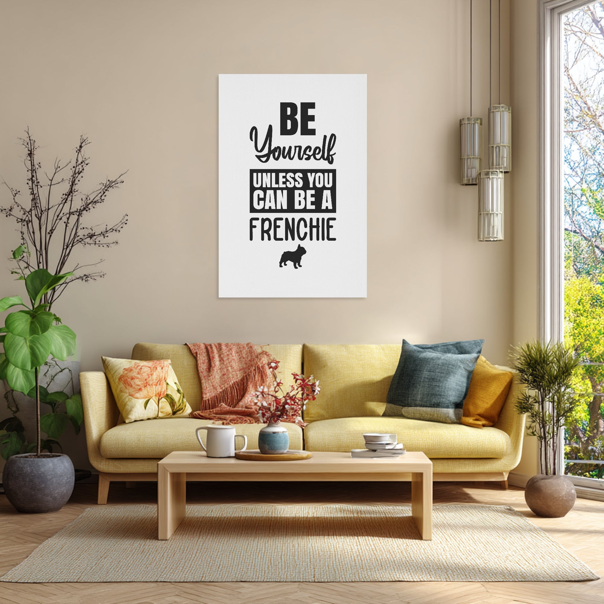 Be Yourself - Vertical Canvas Painting for Dog Moms & Dads-fadou
