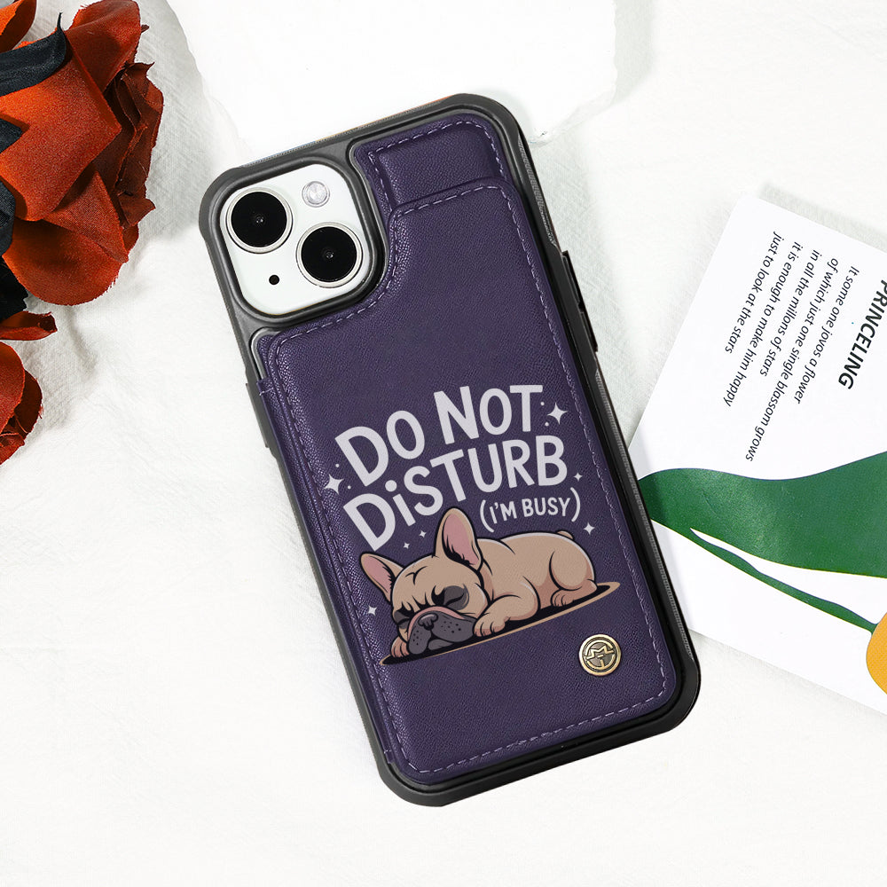 French Bulldog Leather Leather Wallet for Frenchie Enthusiasts-fadou