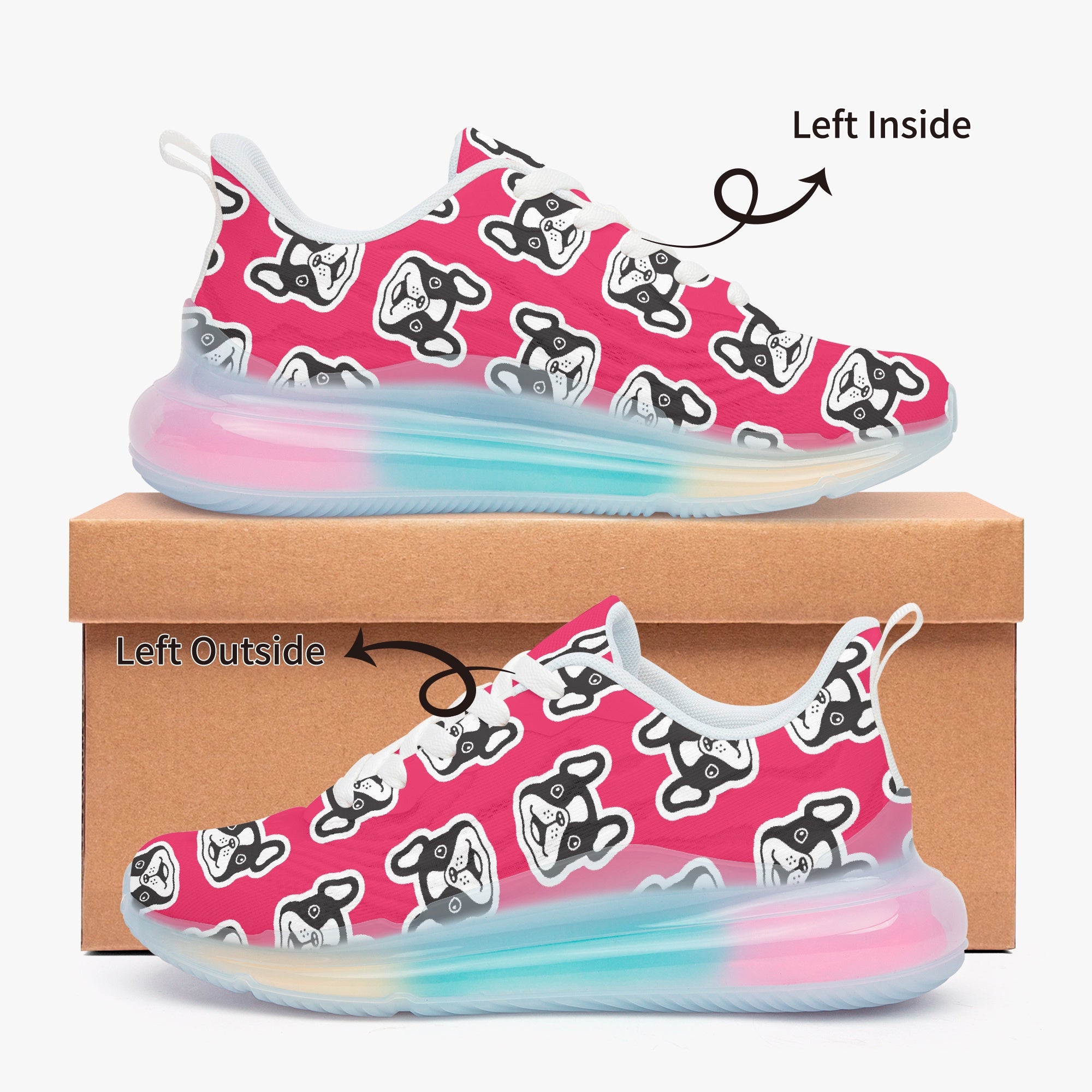 French Bulldog Lightweight Canvas Sneakers for Everyday Wear-fadou