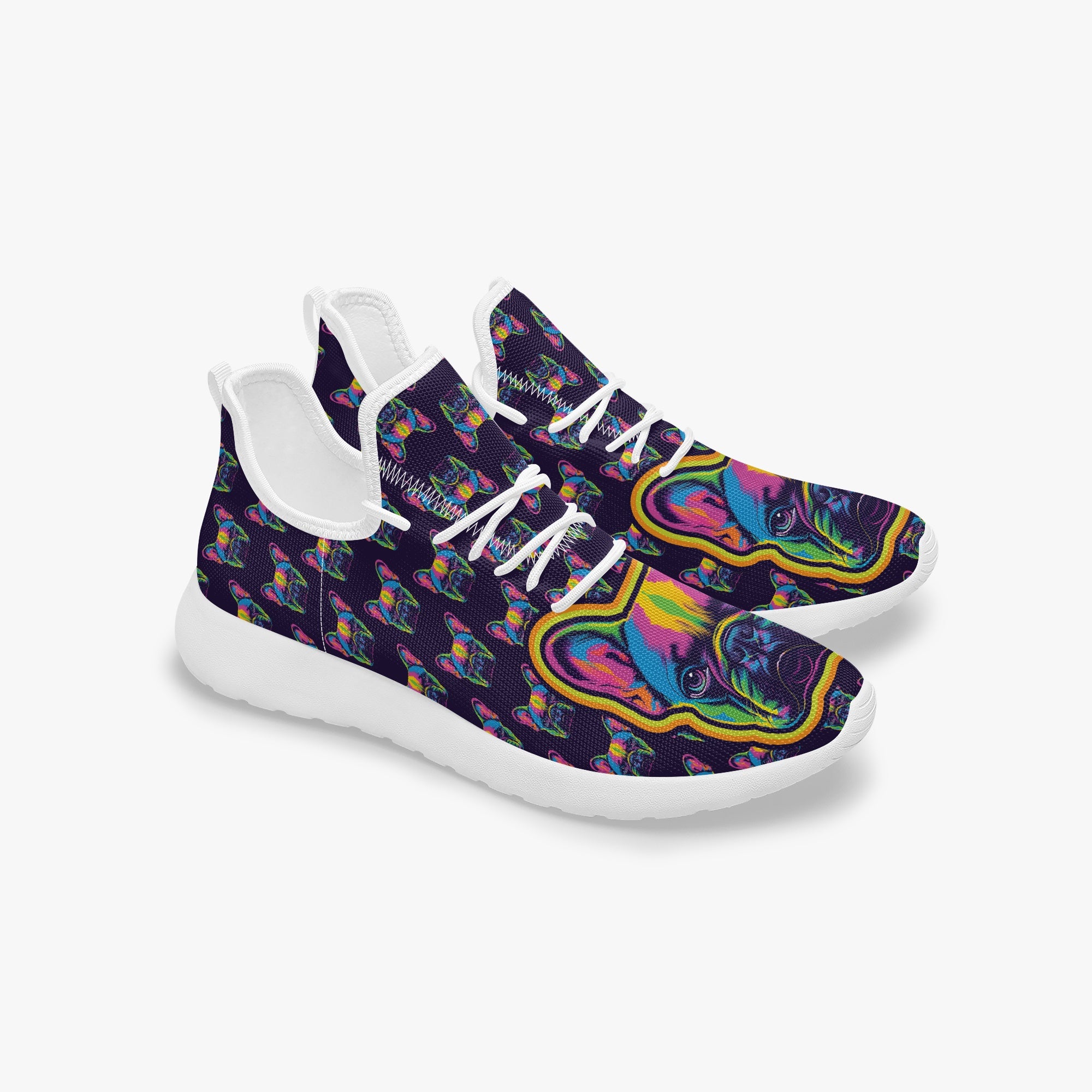 French Bulldog Classic Canvas Sneakers for Dog Moms & Dads-fadou