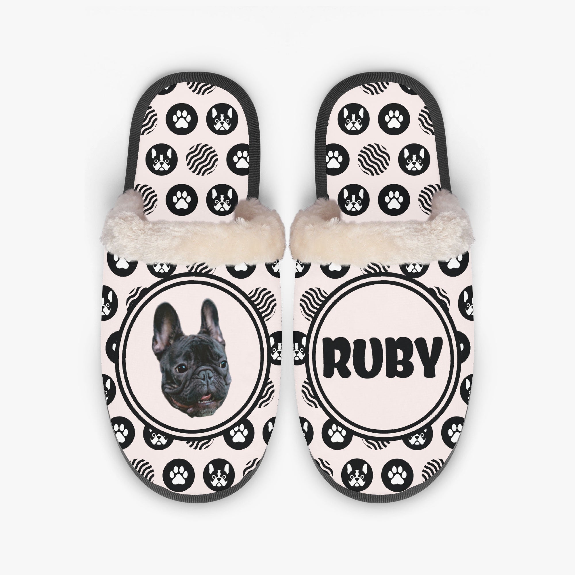 Personalized Cozy Soft House Shoes for Frenchie Enthusiasts-fadou