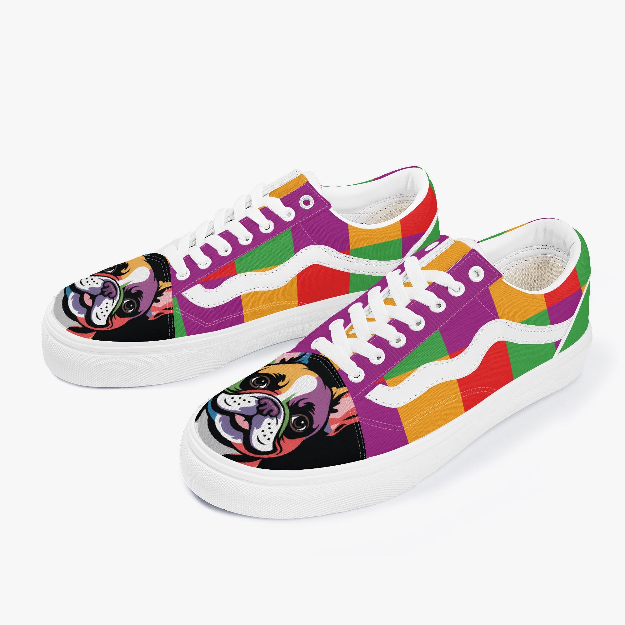 French Bulldog Trendy High-Top Shoes for Dog Moms & Dads-fadou