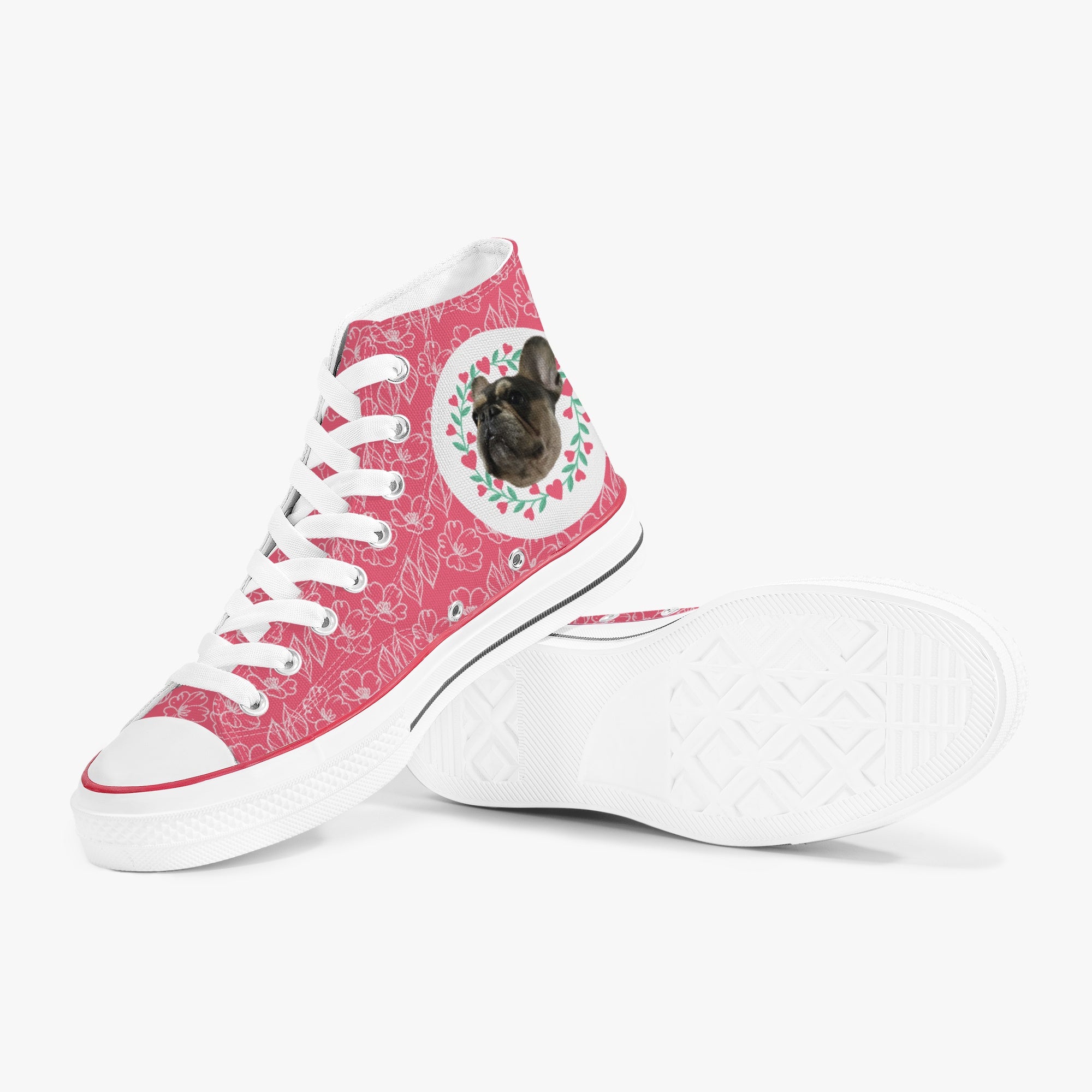 High-Top Personalized Classic Sneakers for Dog Park Days-fadou