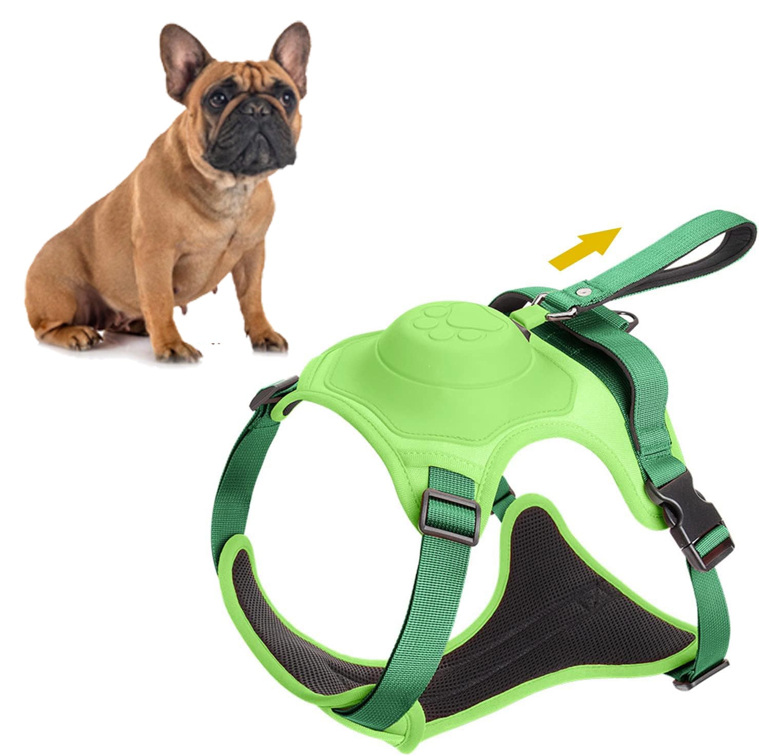 BulldogBound Frenchie Walking Harness for Travel Comfort-fadou