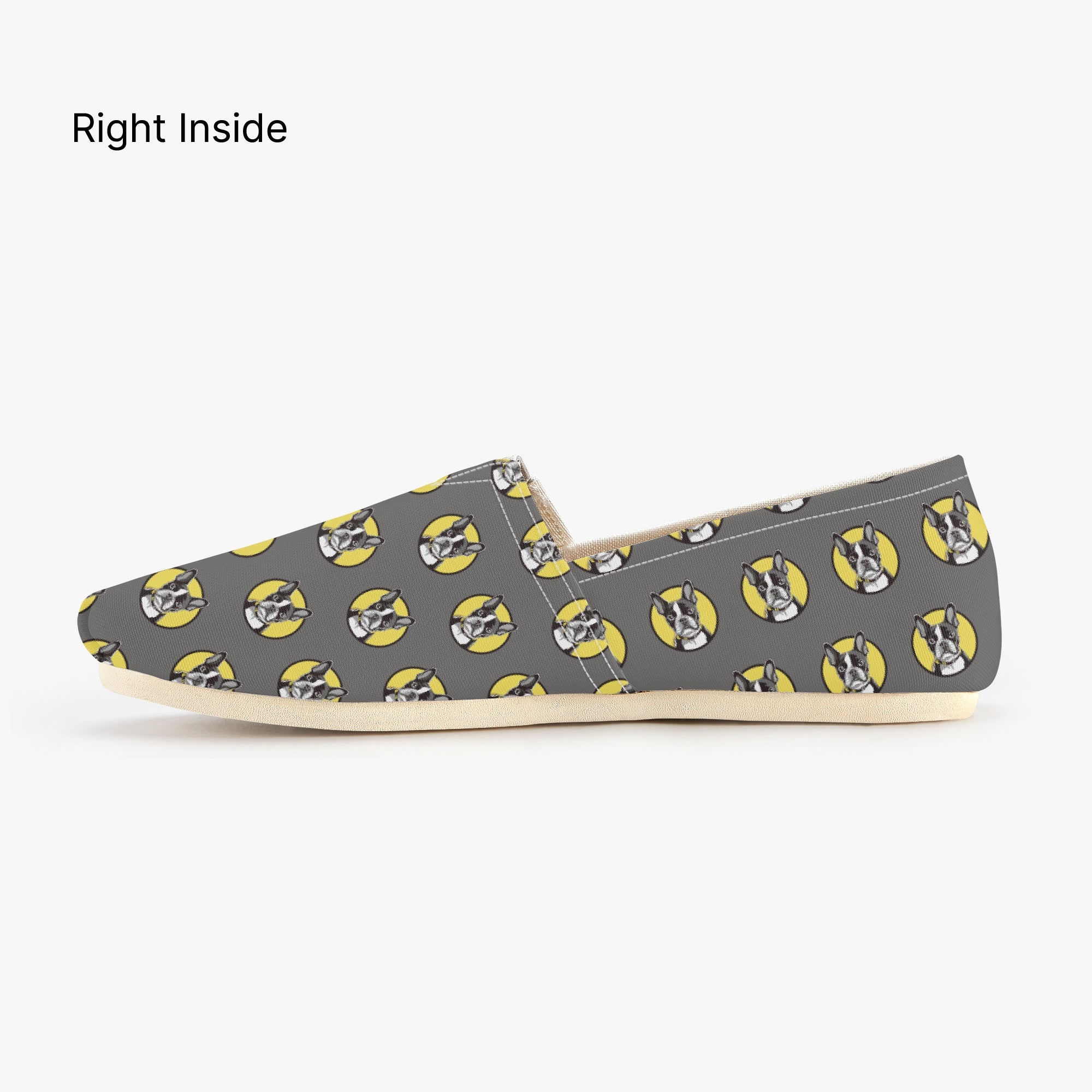 French Bulldog Casual Canvas Sneakers for Frenchie Fans-fadou