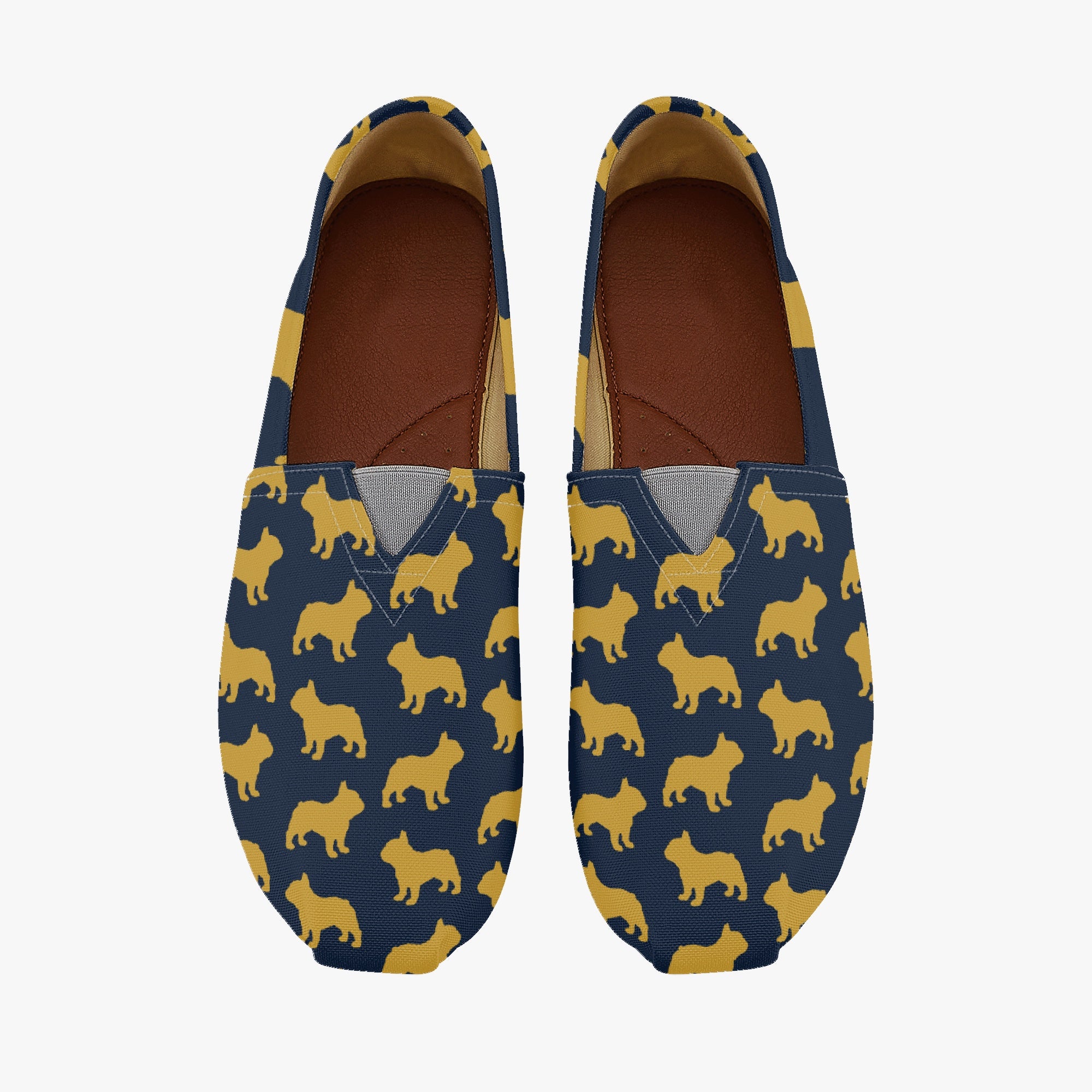 Wallaby French Bulldog Canvas Sneakers for Frenchie Fans-fadou