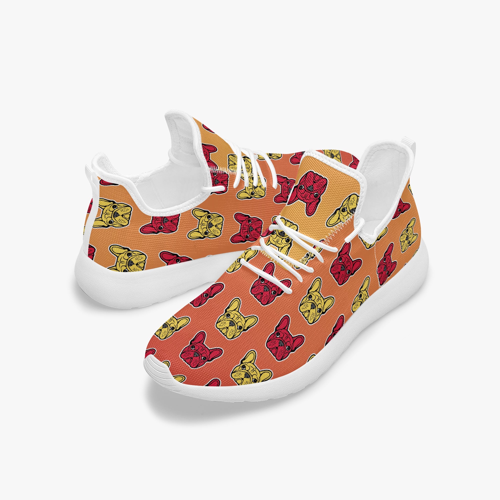 French Bulldog Classic Canvas Sneakers for Dog Park Days-fadou