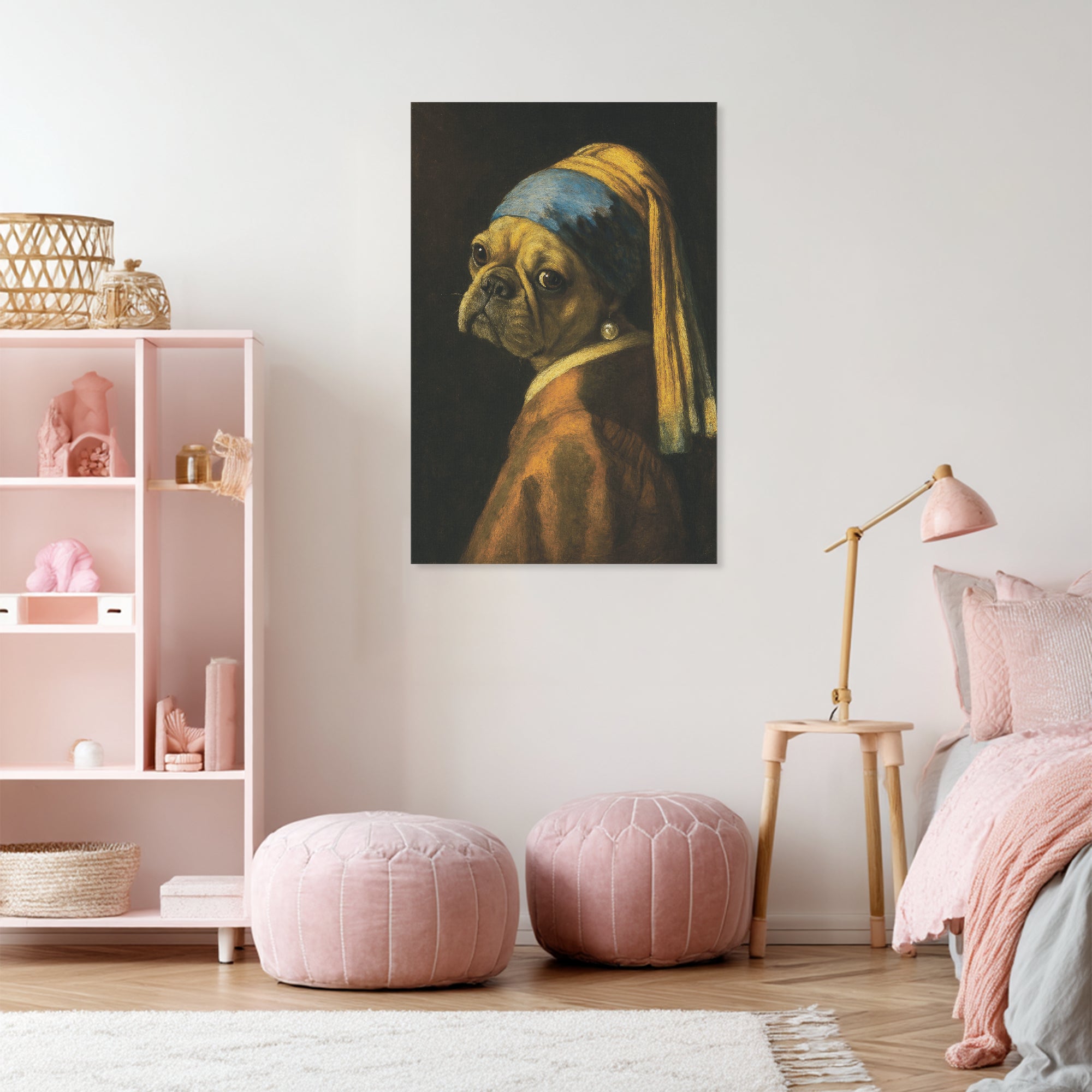 Milo - Vertical Canvas Painting for Frenchie Enthusiasts-fadou