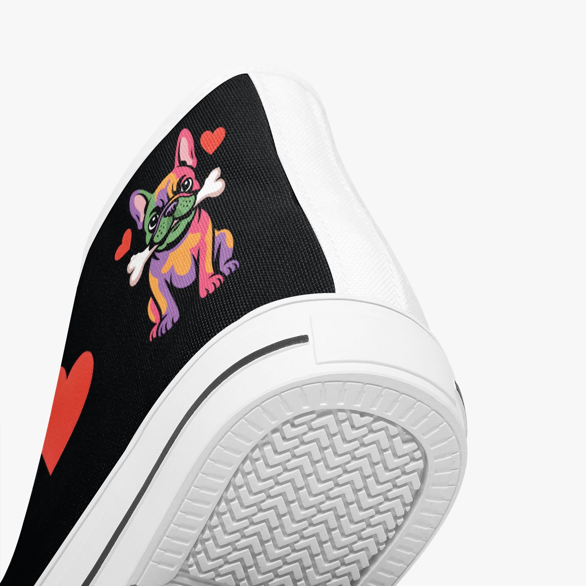 High-Top Classic High-Top Shoes for Frenchie Enthusiasts-fadou