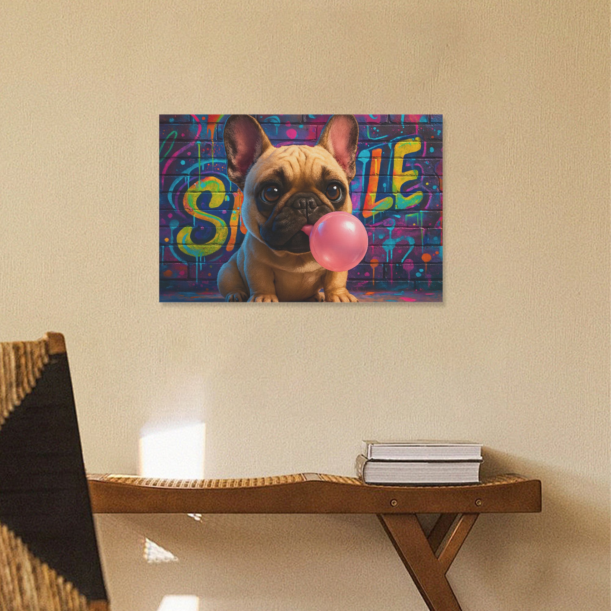 Winston Adorable Framed Poster for Frenchie Enthusiasts-fadou