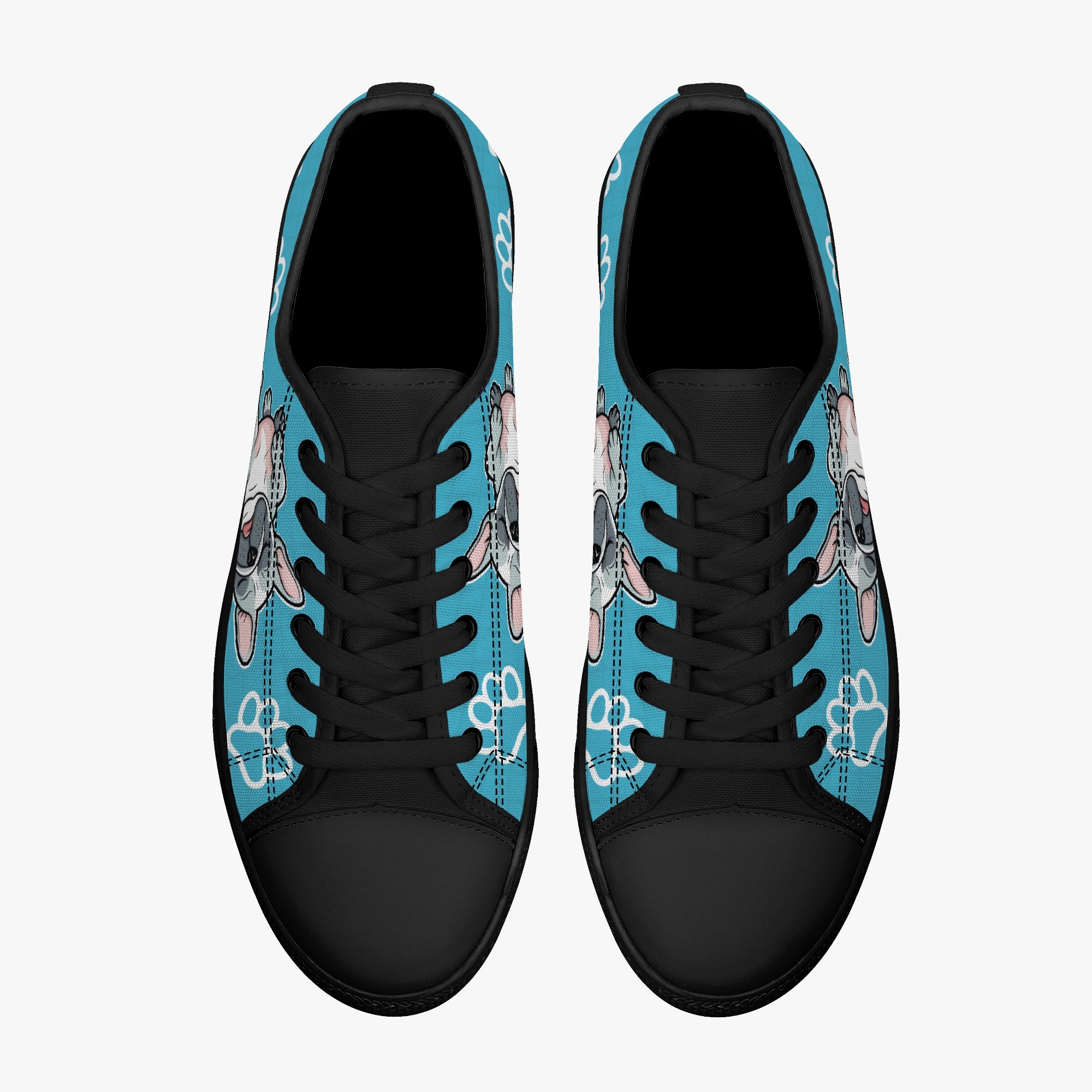French Bulldog Classic High-Top Shoes for Dog Park Days-fadou