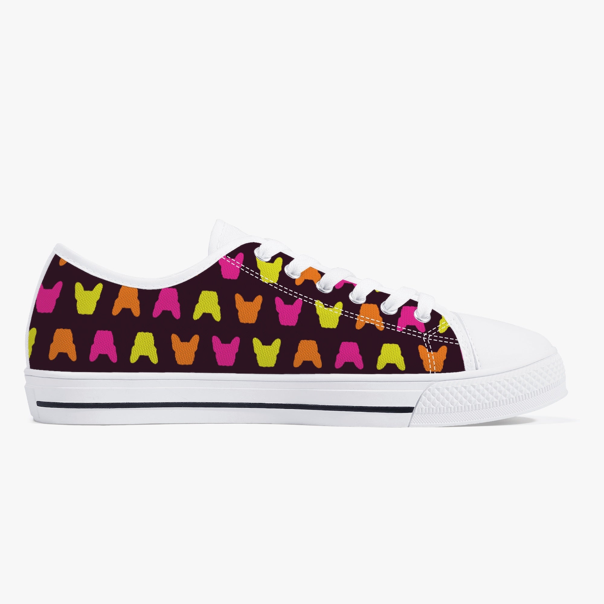 French Bulldog Classic High-Top Shoes for Everyday Wear-fadou