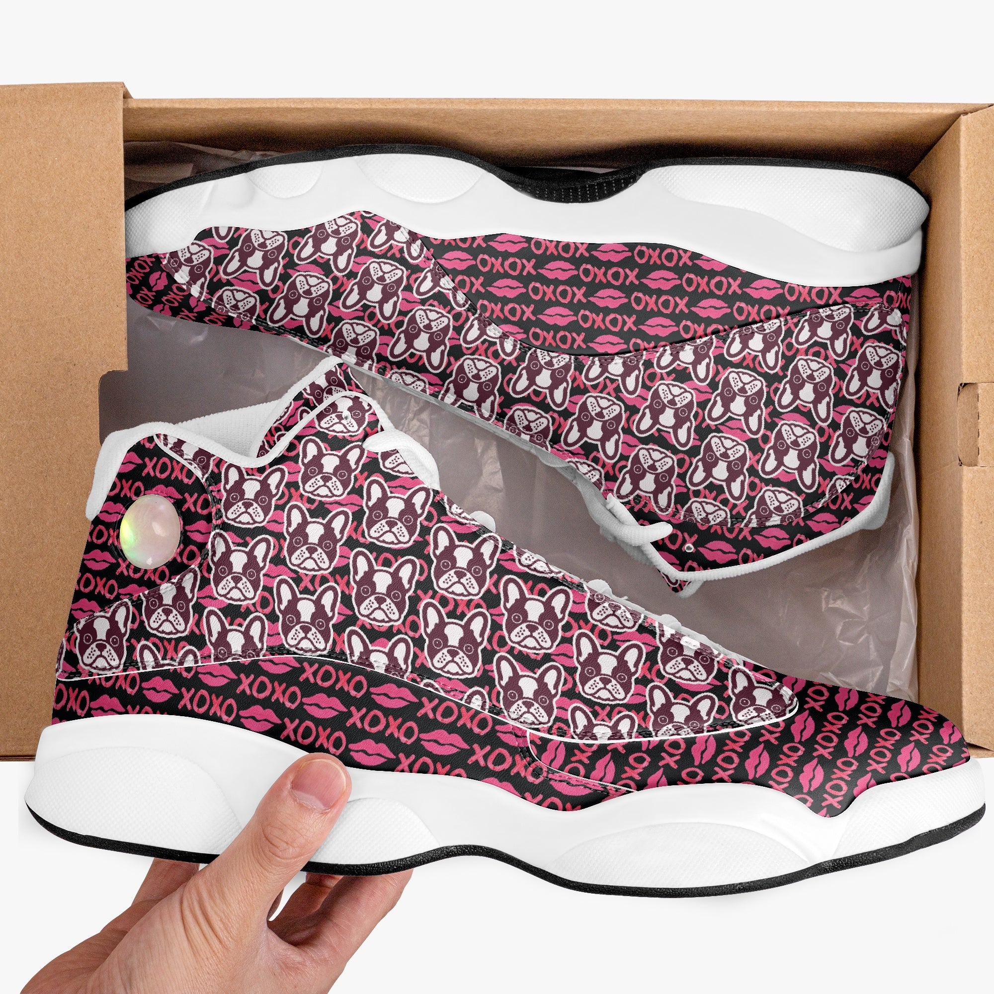 Monty French Bulldog Canvas Sneakers for Bulldog Owners-fadou