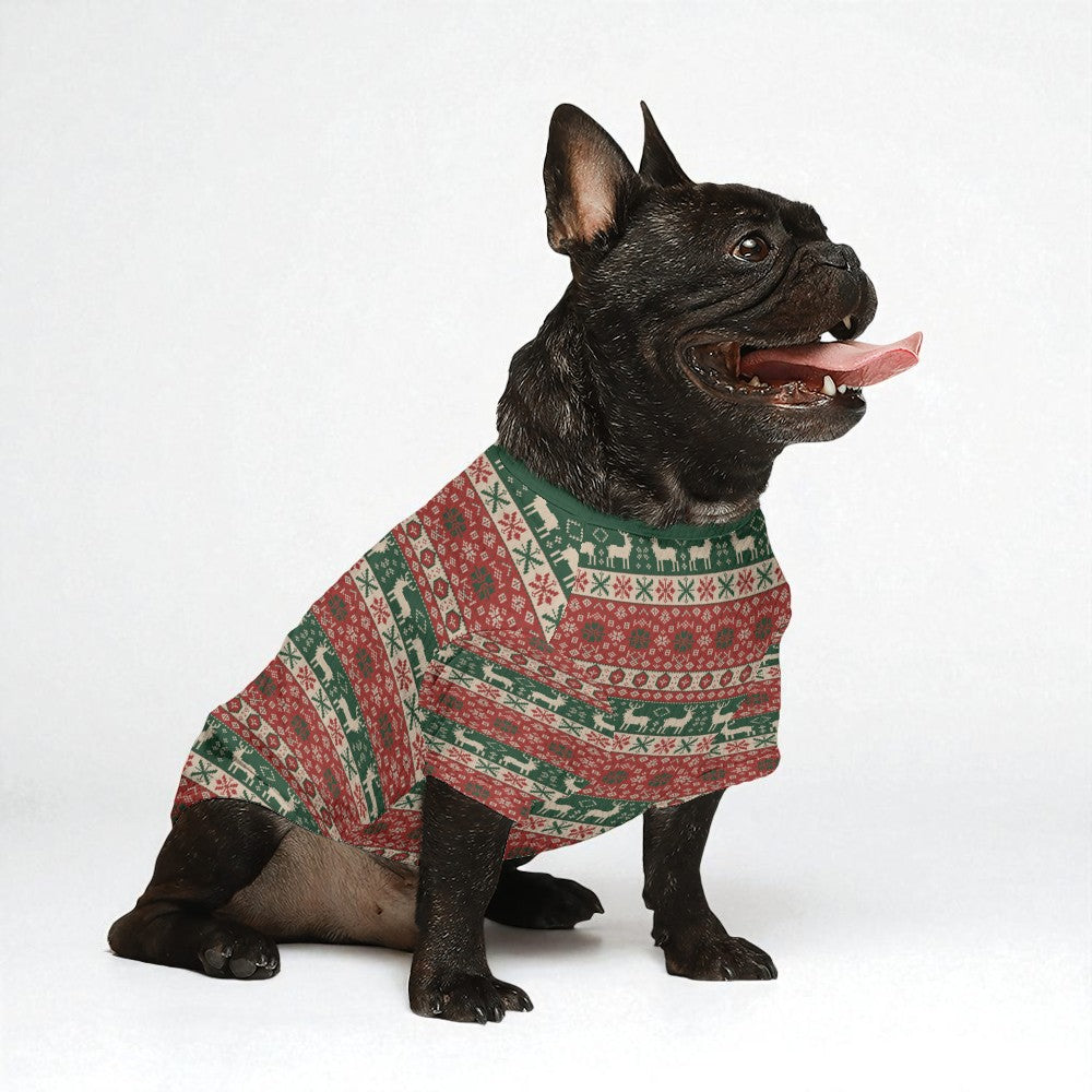 French Bulldog Christmas Knit Sweater for Outdoor Adventures-fadou
