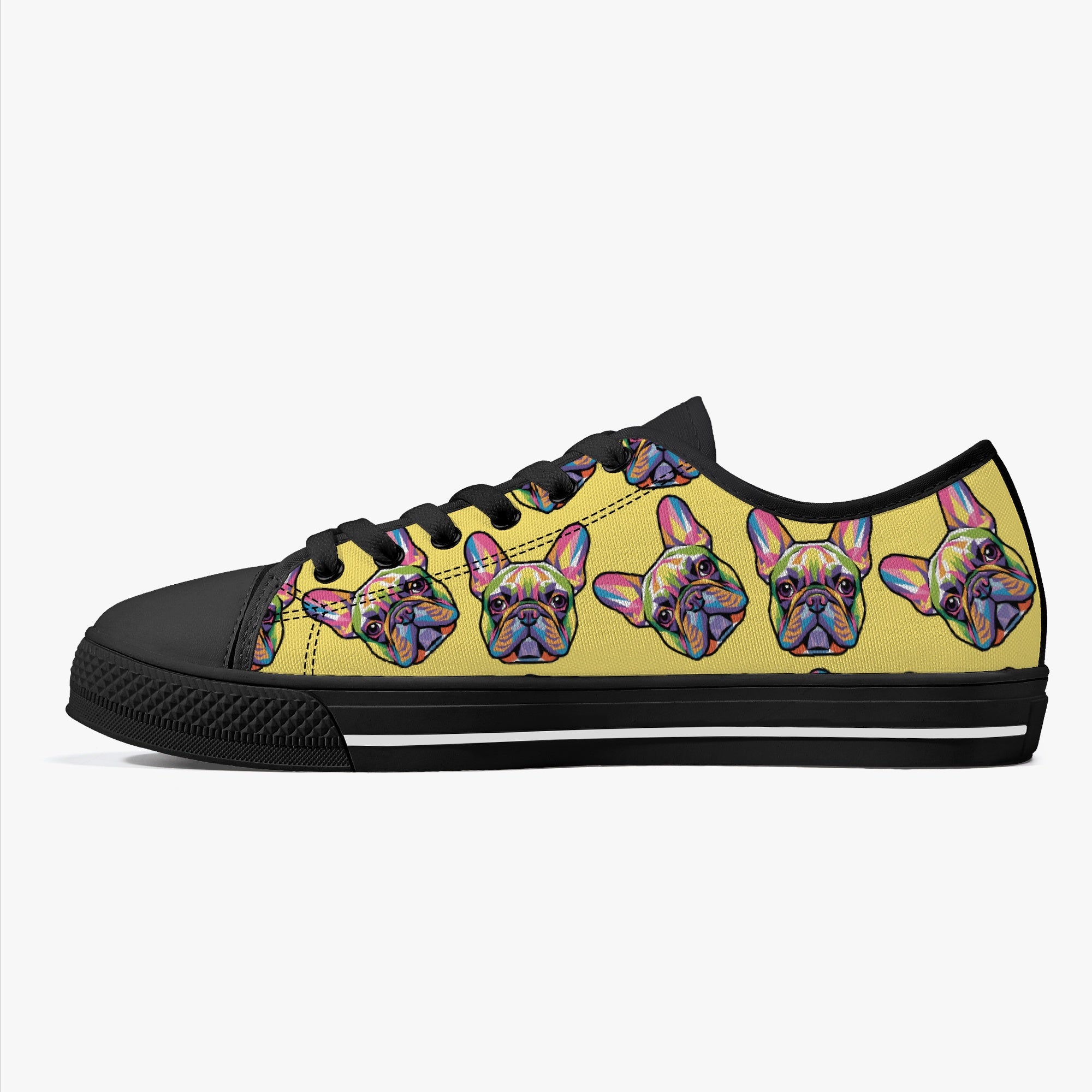 French Bulldog Low-Top Casual Footwear for Frenchie Fans-fadou