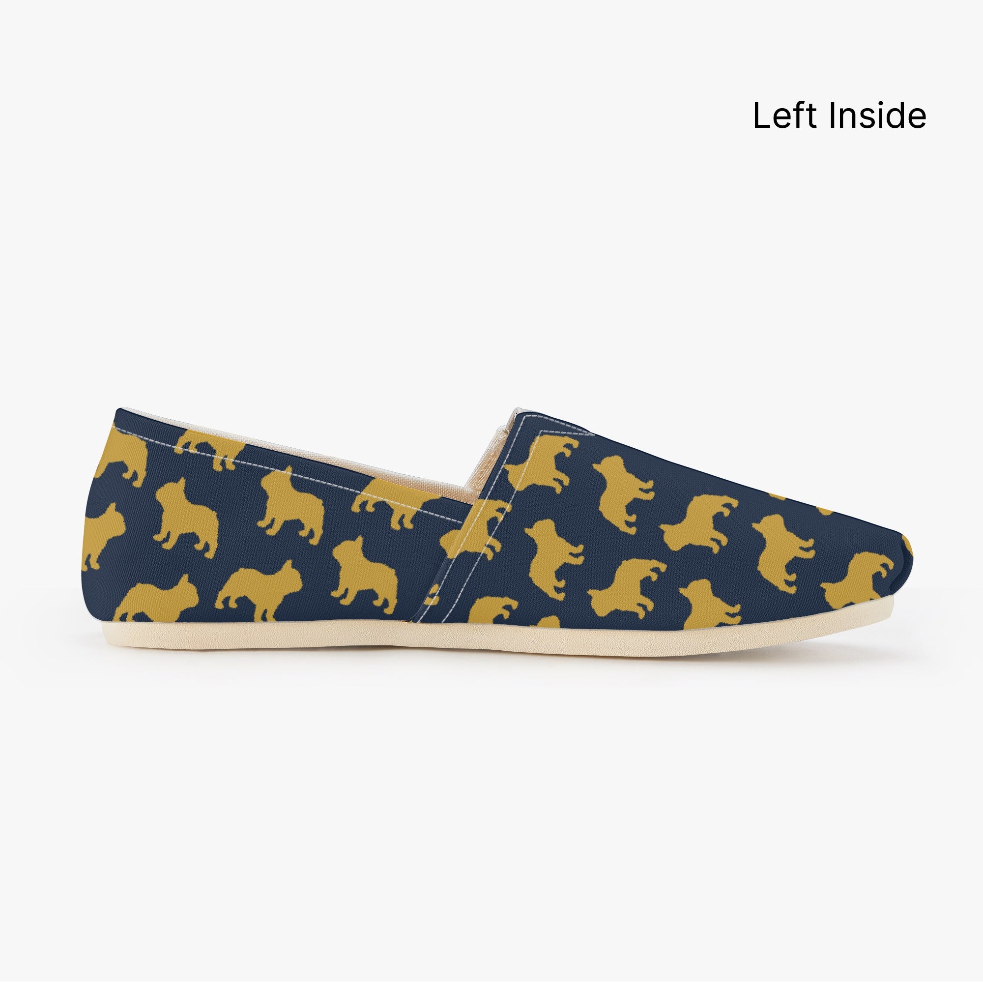 Wallaby French Bulldog Canvas Sneakers for Frenchie Fans-fadou