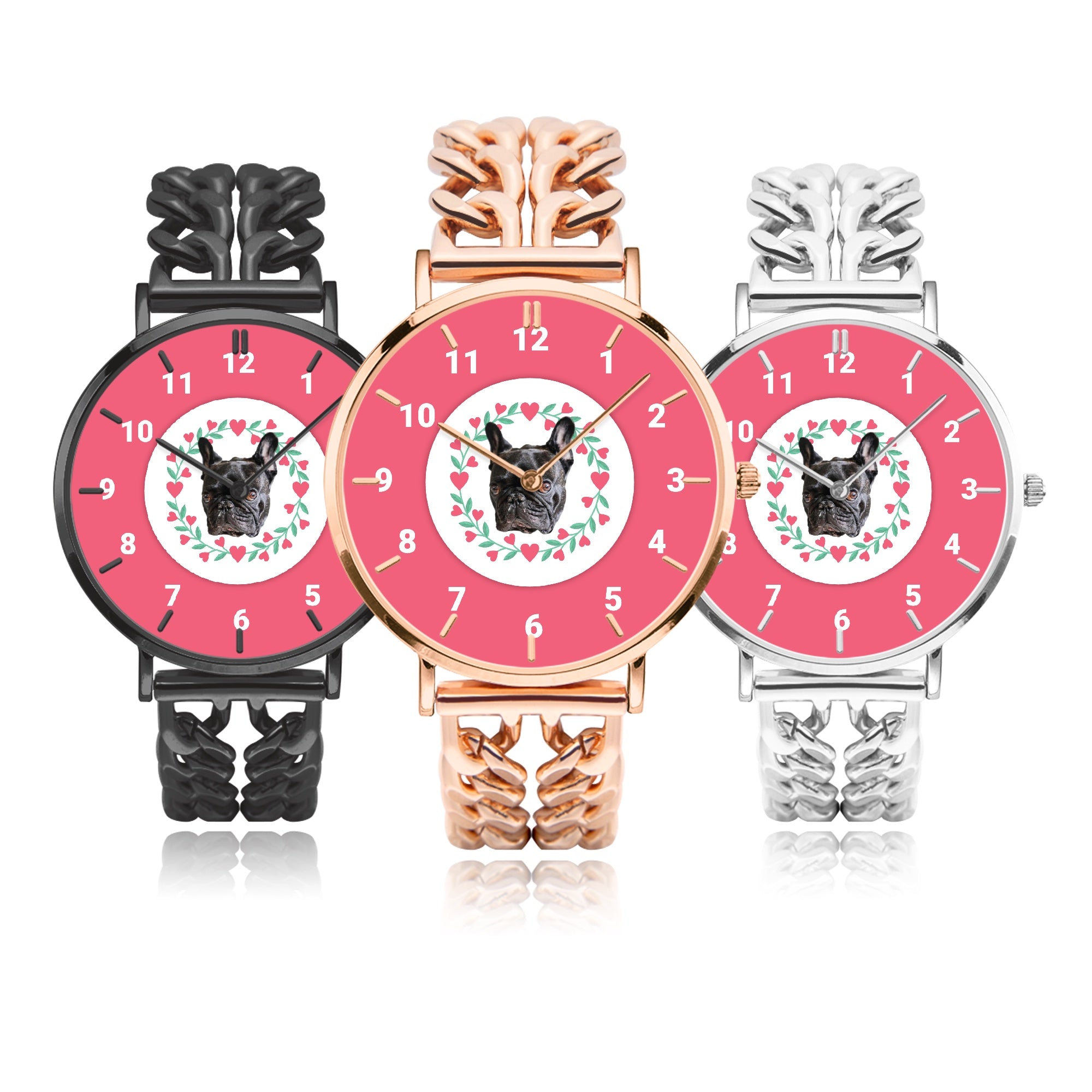 Rowdy Personalized Fashion Wristwatch for Dog Park Days-fadou