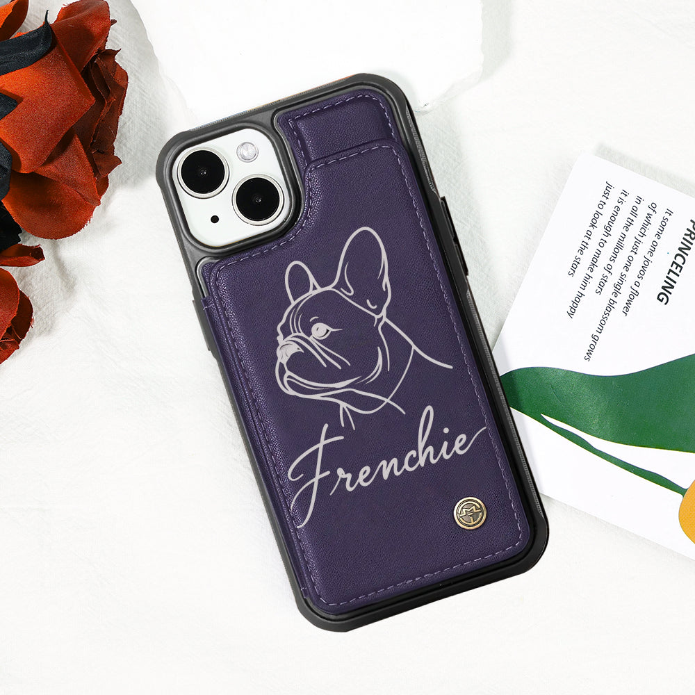 Louie French Bulldog Bifold Wallet for Frenchie Enthusiasts-fadou