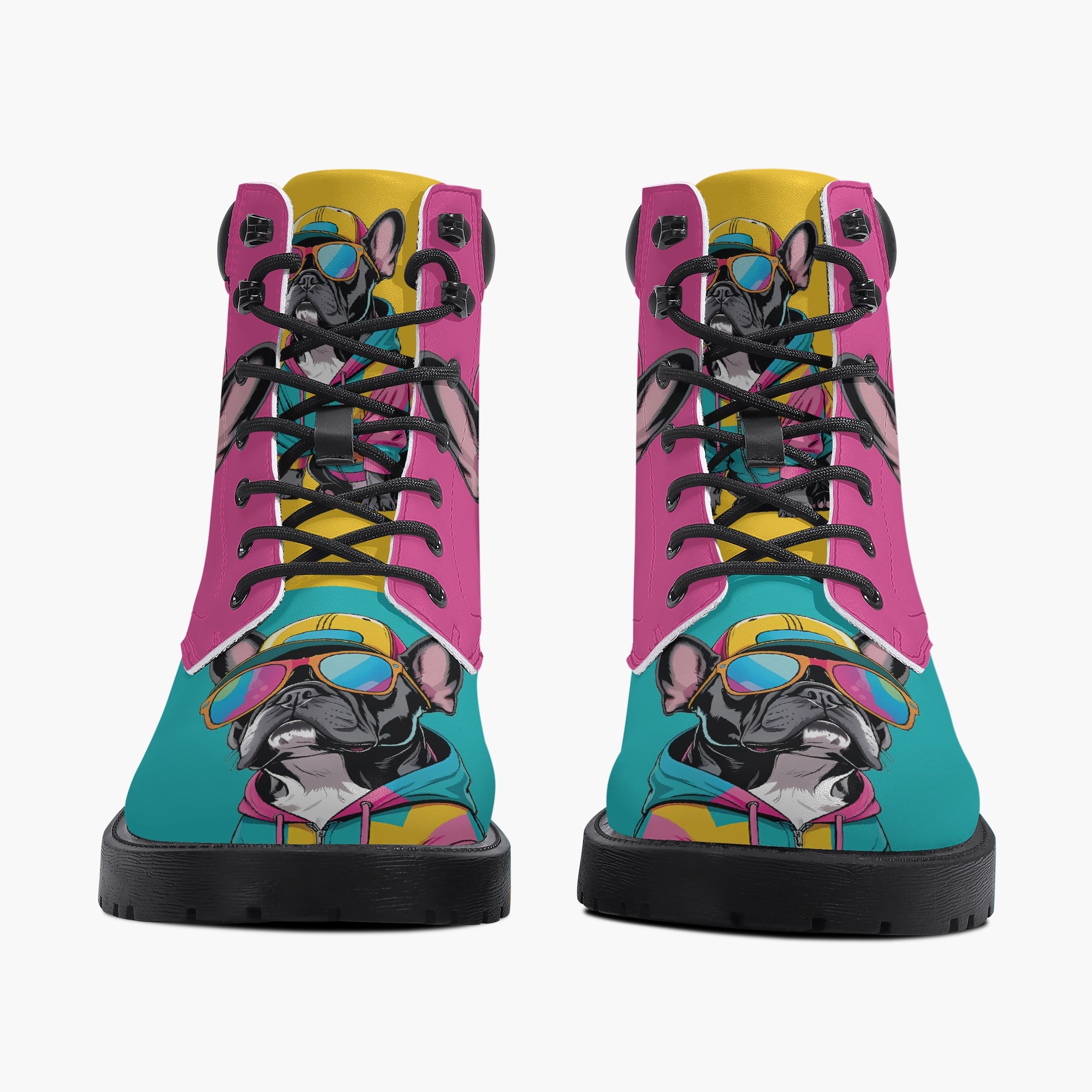 French Bulldog Leather Leather Boots for Frenchie Enthusiasts-fadou