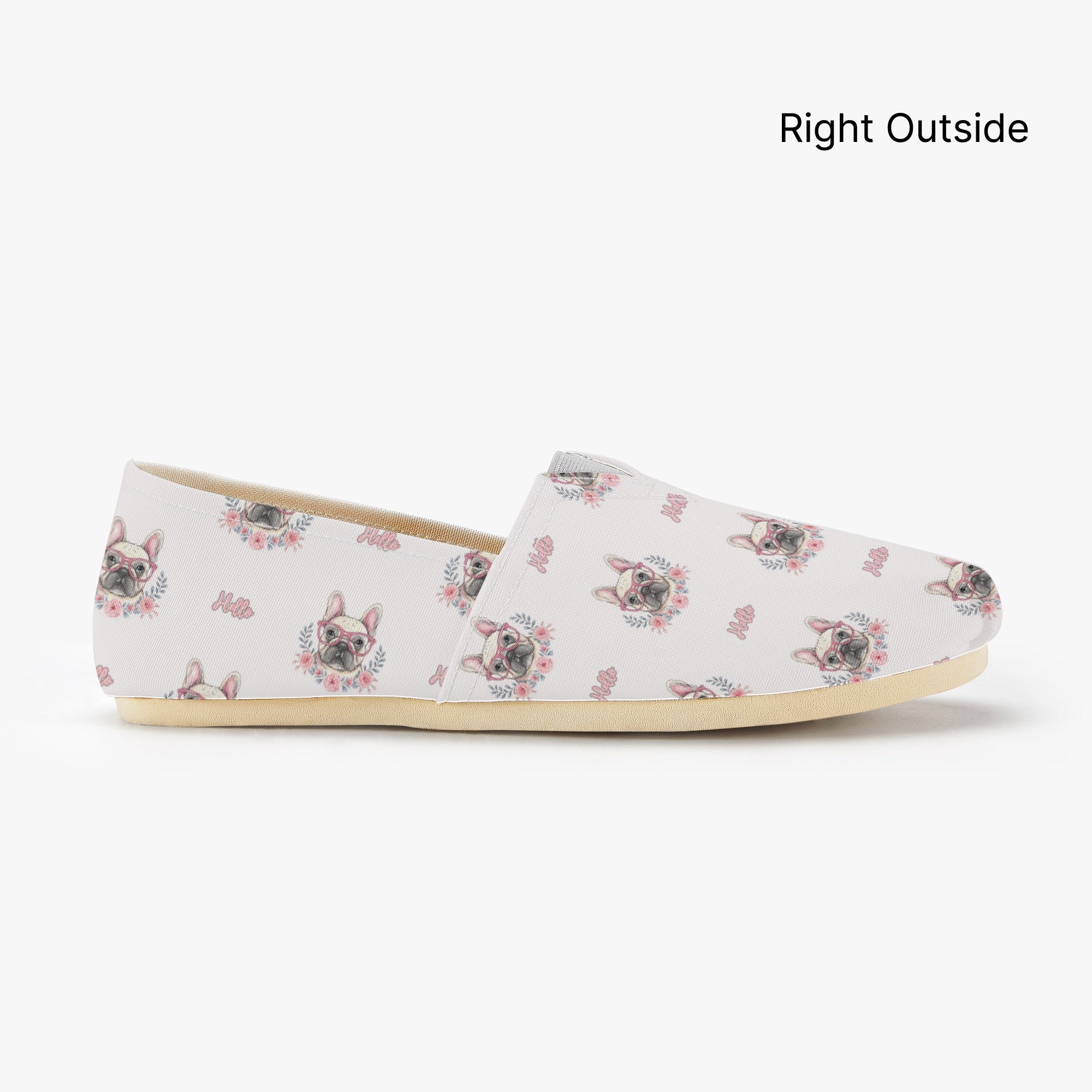French Bulldog Casual Canvas Sneakers for Bulldog Owners-fadou