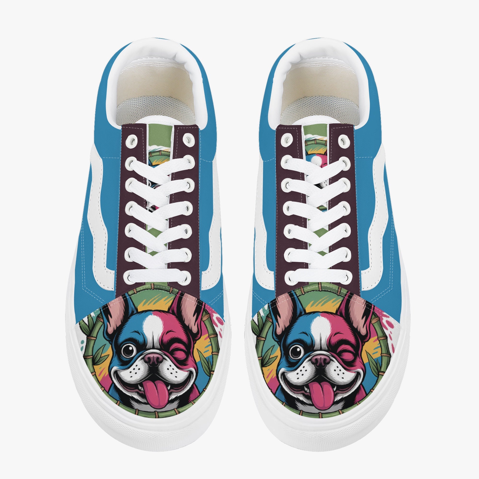 French Bulldog Trendy Classic Sneakers for Frenchie Fans-fadou