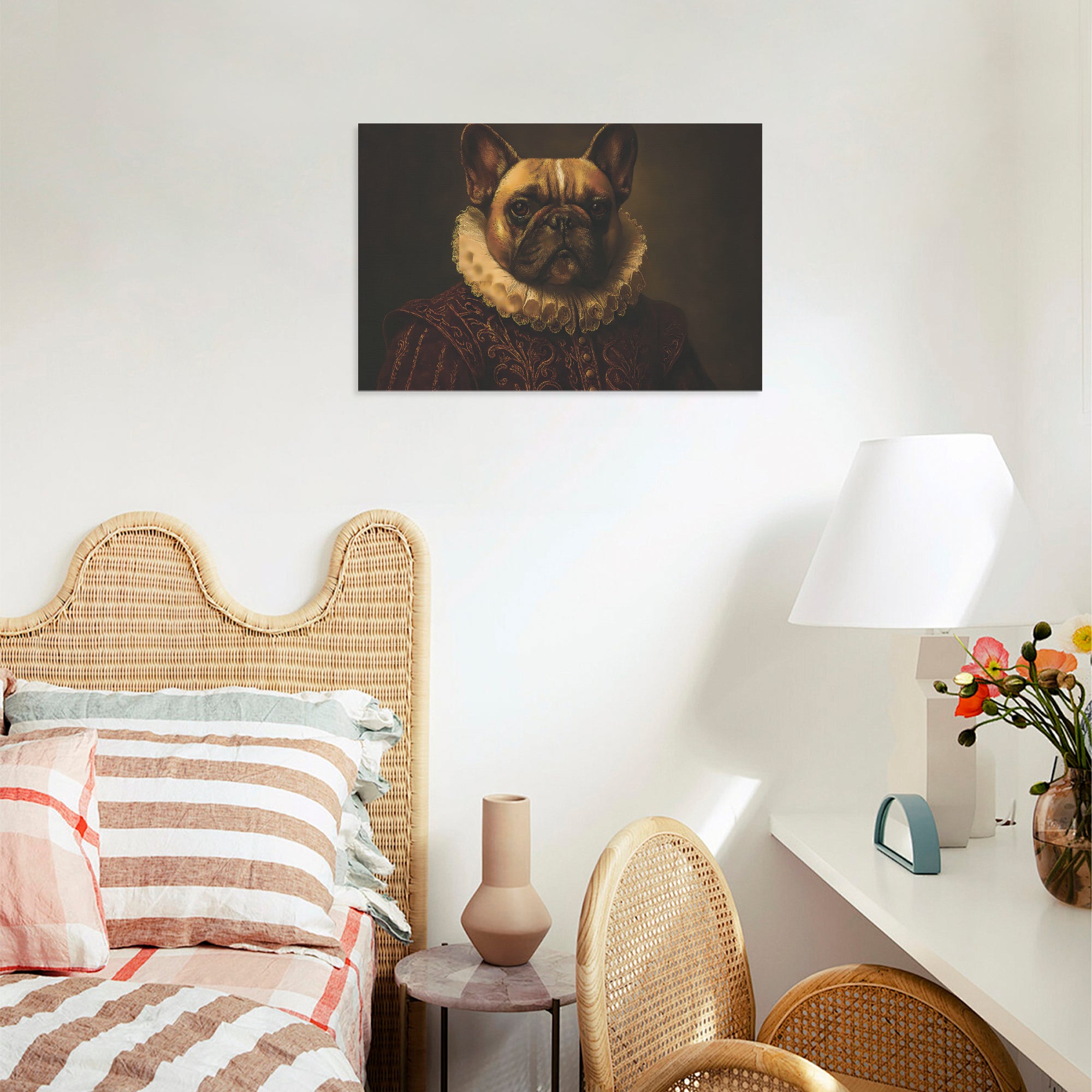 French Bulldog Adorable Canvas Wall Art for Pet Culture-fadou