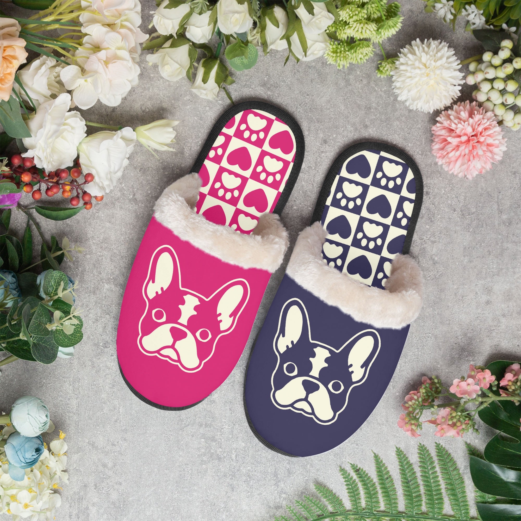 Pip - Cozy Winter Slippers for Frenchie Fans Everywhere-fadou