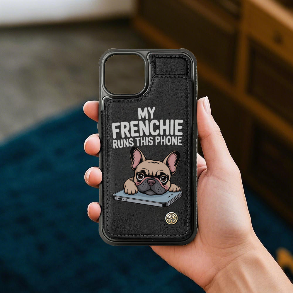 Lola French Bulldog Leather Wallet for Frenchie Enthusiasts-fadou