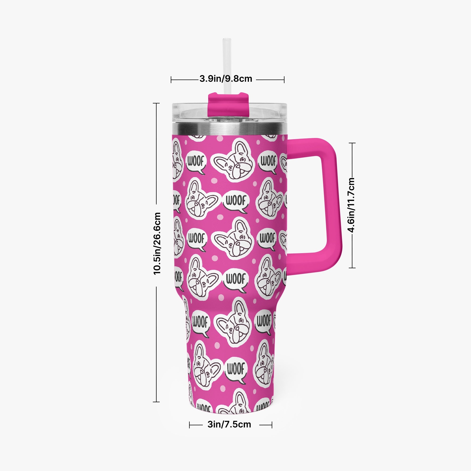 Rufus French Bulldog Insulated Cup for Frenchie Enthusiasts-fadou