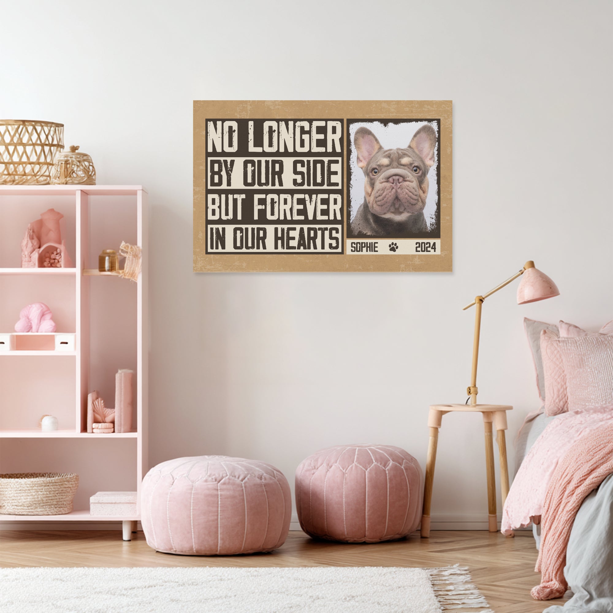 Frenchie Personalized Canvas Wall Art for Dog Moms & Dads-fadou