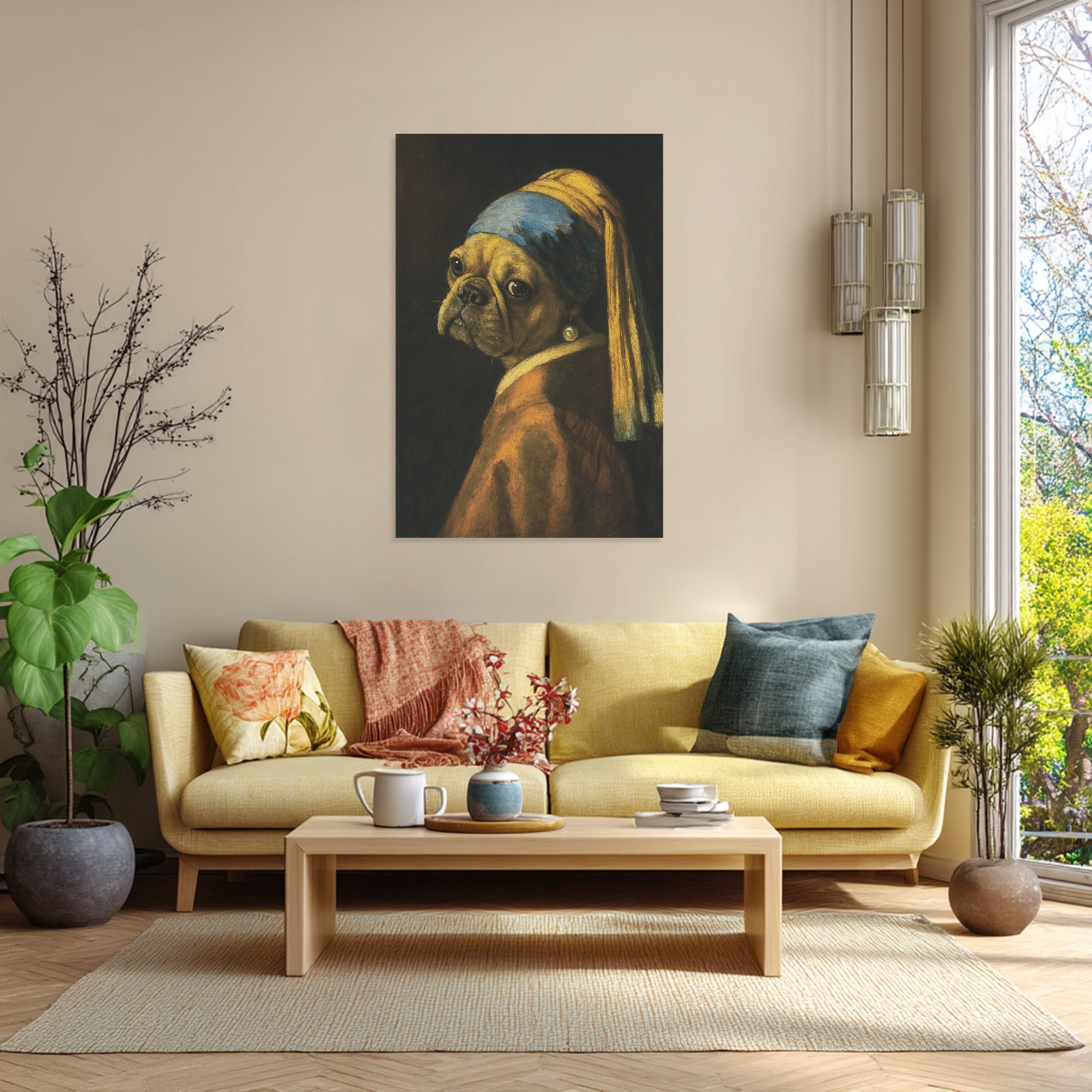 Milo - Vertical Canvas Painting for Frenchie Enthusiasts-fadou