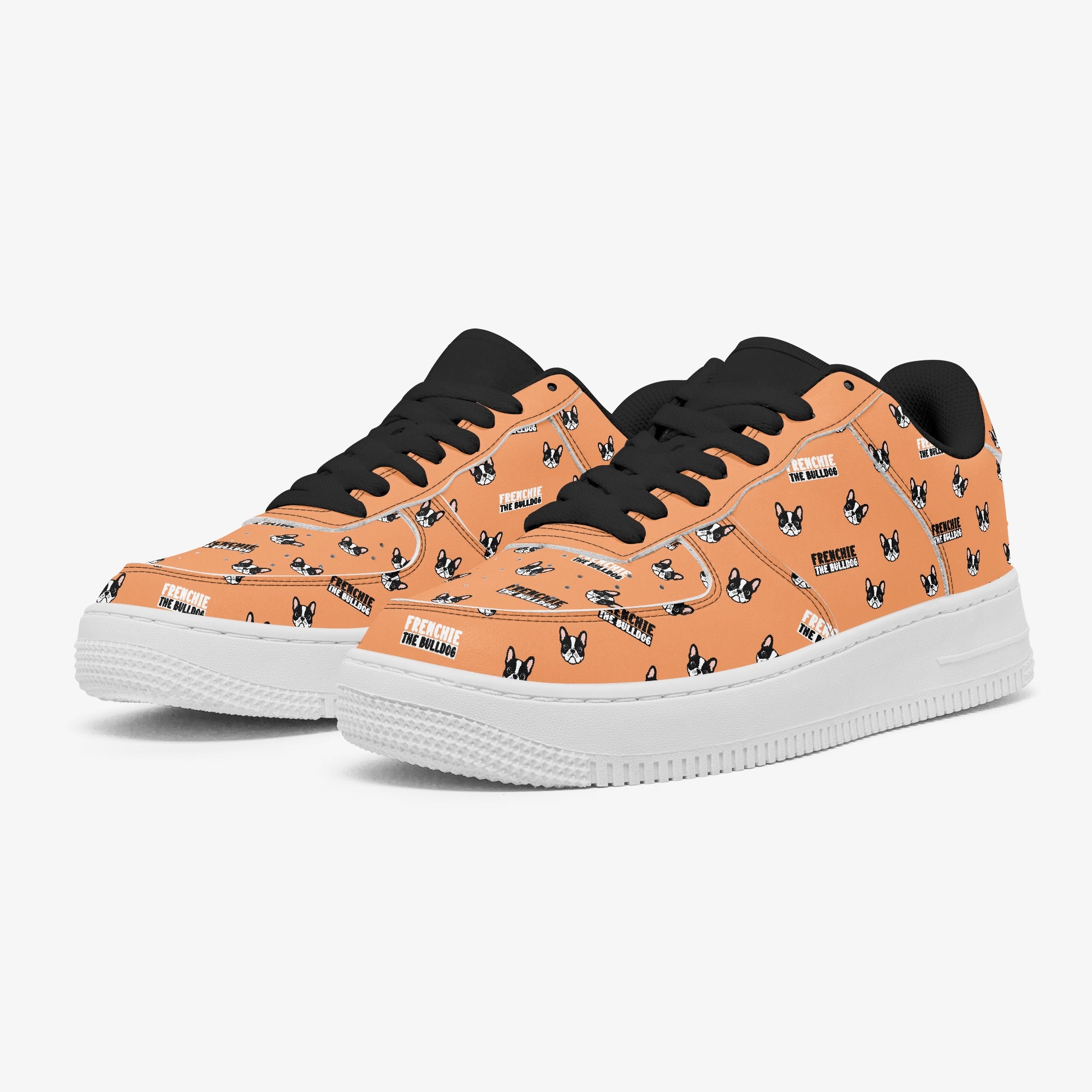 Low-Top Leather High-Top Shoes for Frenchie Enthusiasts-fadou