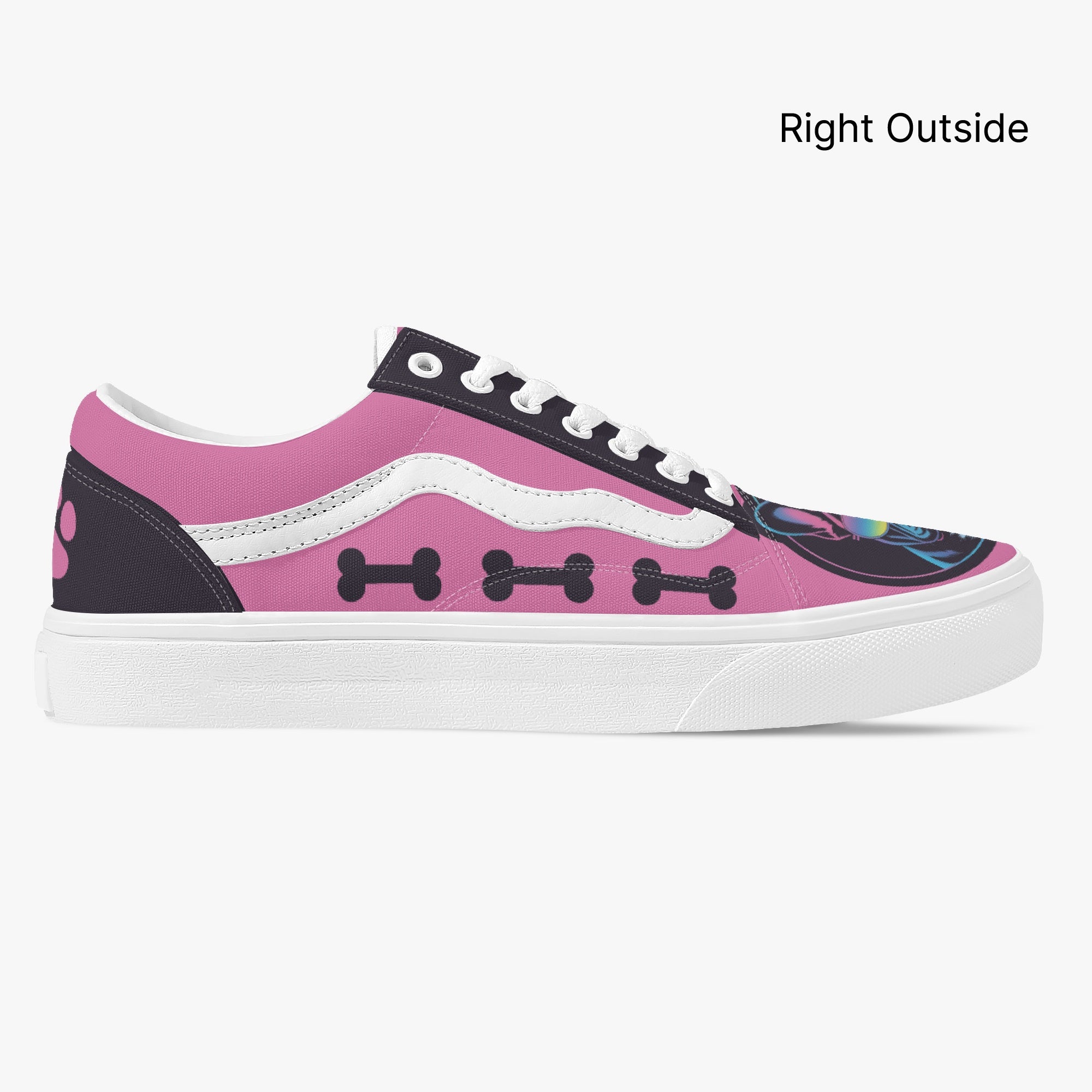 Low-Top Trendy Canvas Sneakers for Frenchie Enthusiasts-fadou