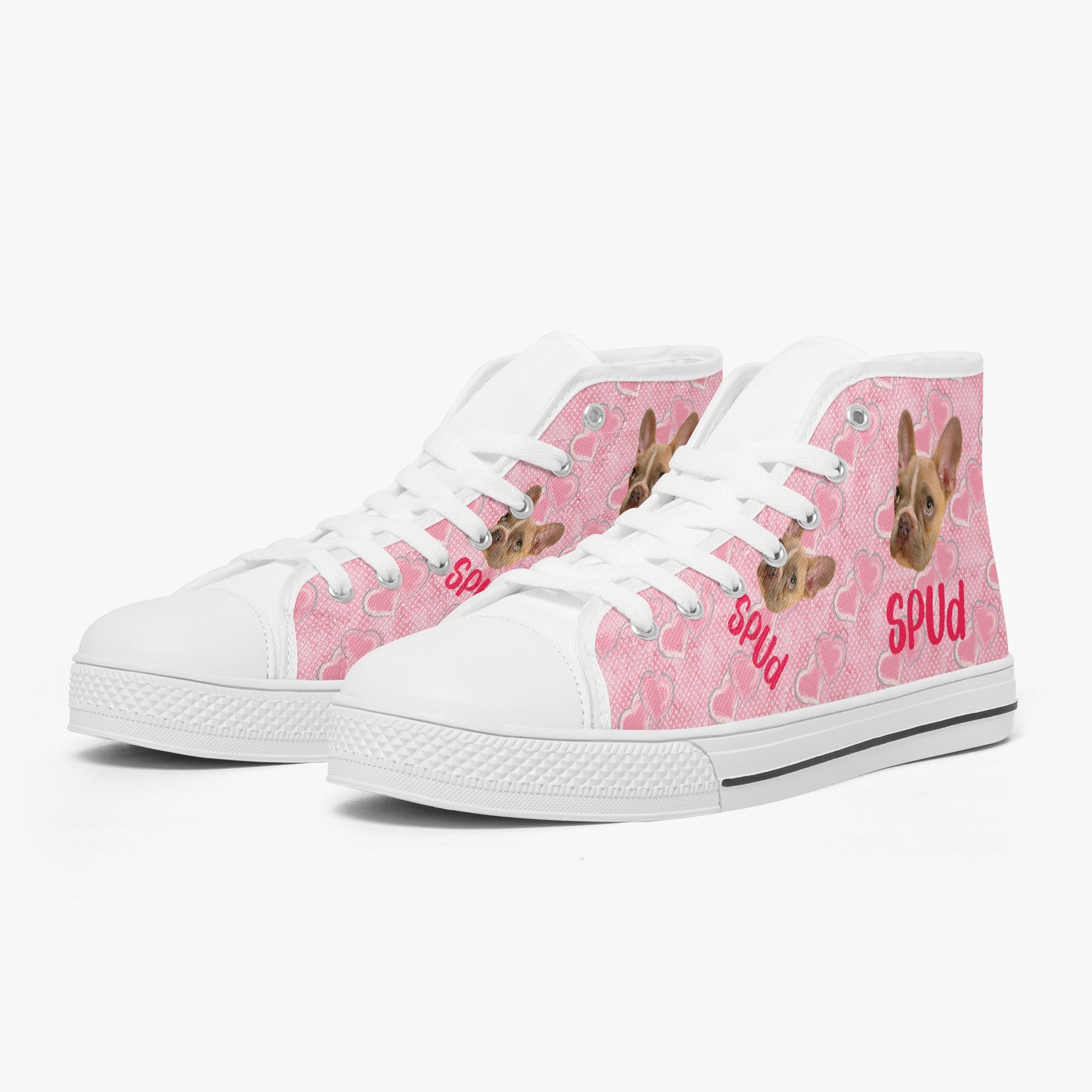 Waffle Personalized Classic Sneakers for Frenchie Enthusiasts-fadou