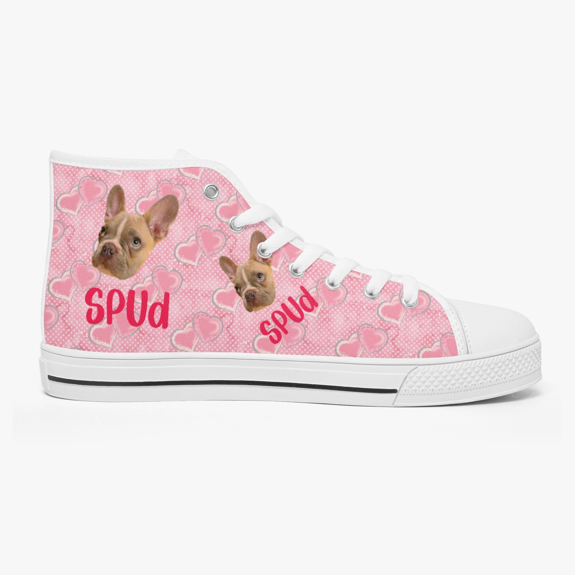 Waffle Personalized Classic Sneakers for Frenchie Enthusiasts-fadou