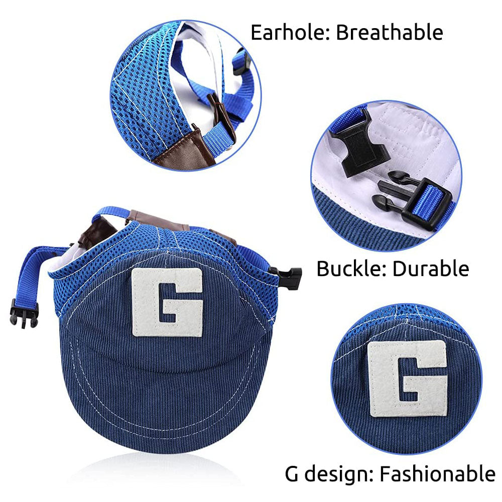 French Bulldog Baseball Cap Sun Protector for Small Breeds-fadou