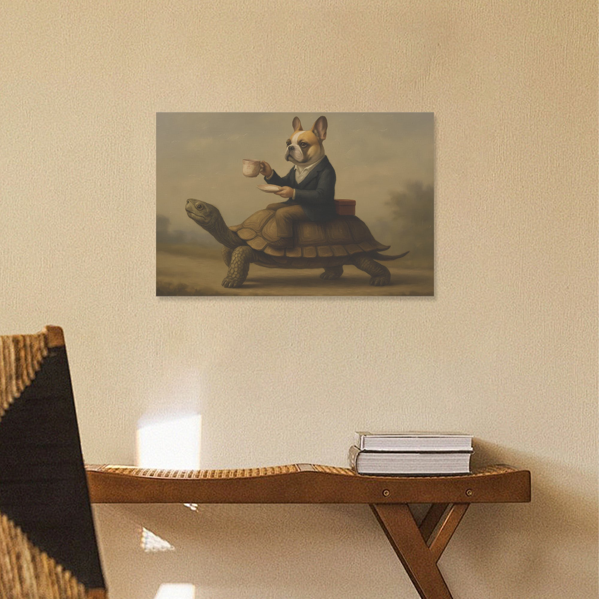 French Bulldog Adorable Canvas Wall Art for Dog Park Days-fadou