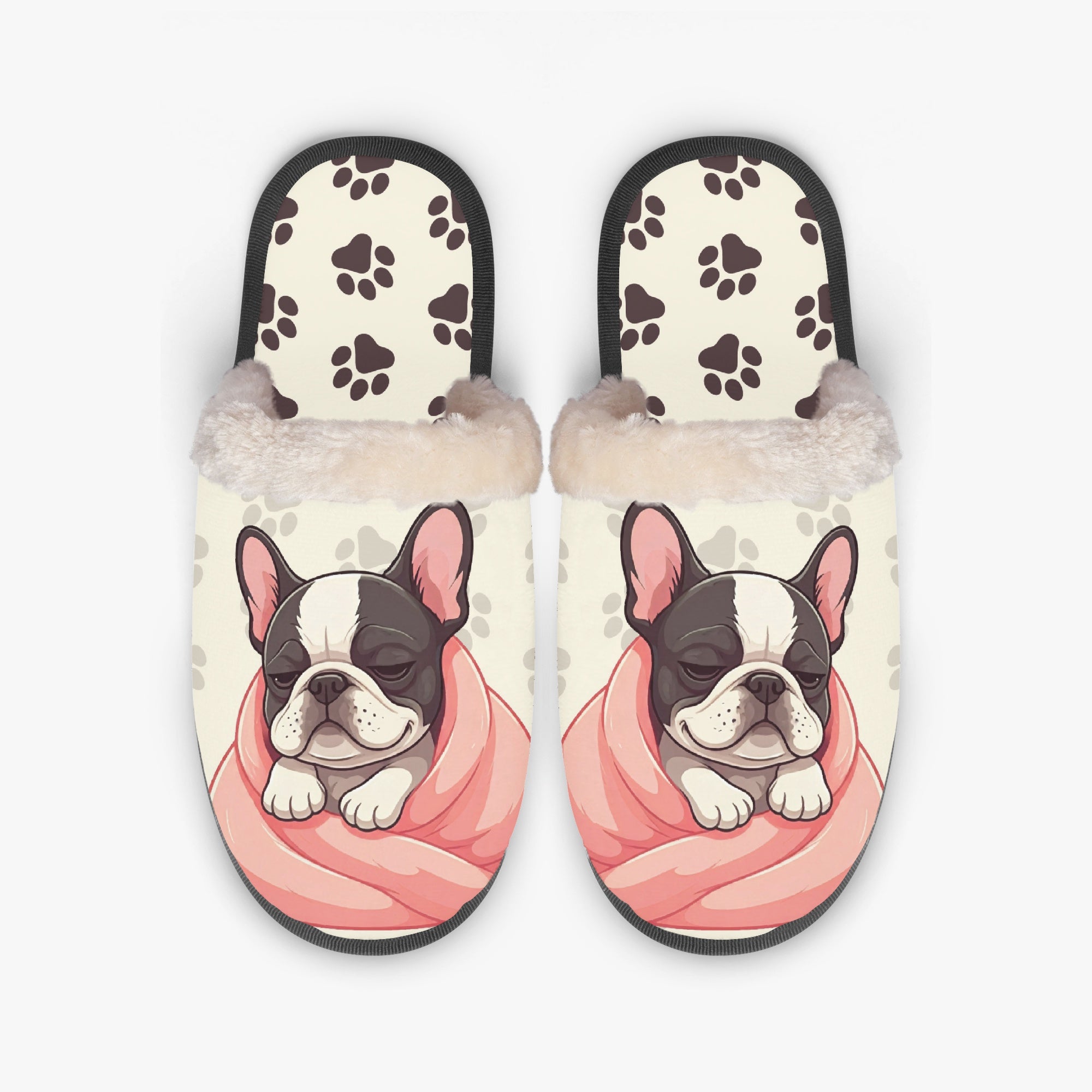 French Bulldog Winter Soft House Shoes for Everyday Wear-fadou
