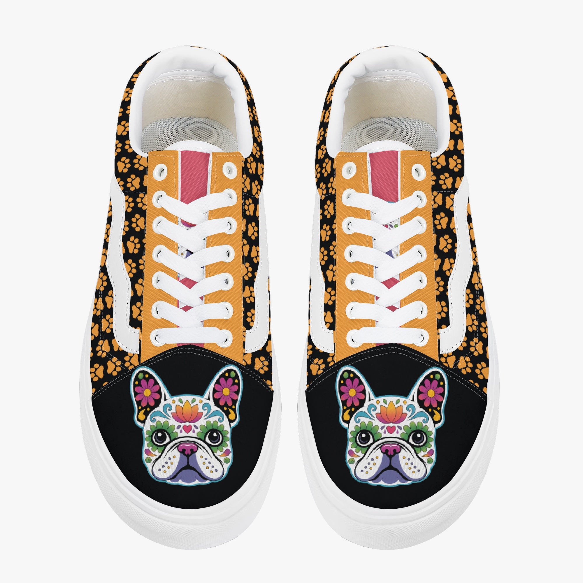 Frenchie Trendy High-Top Shoes for Frenchie Enthusiasts-fadou