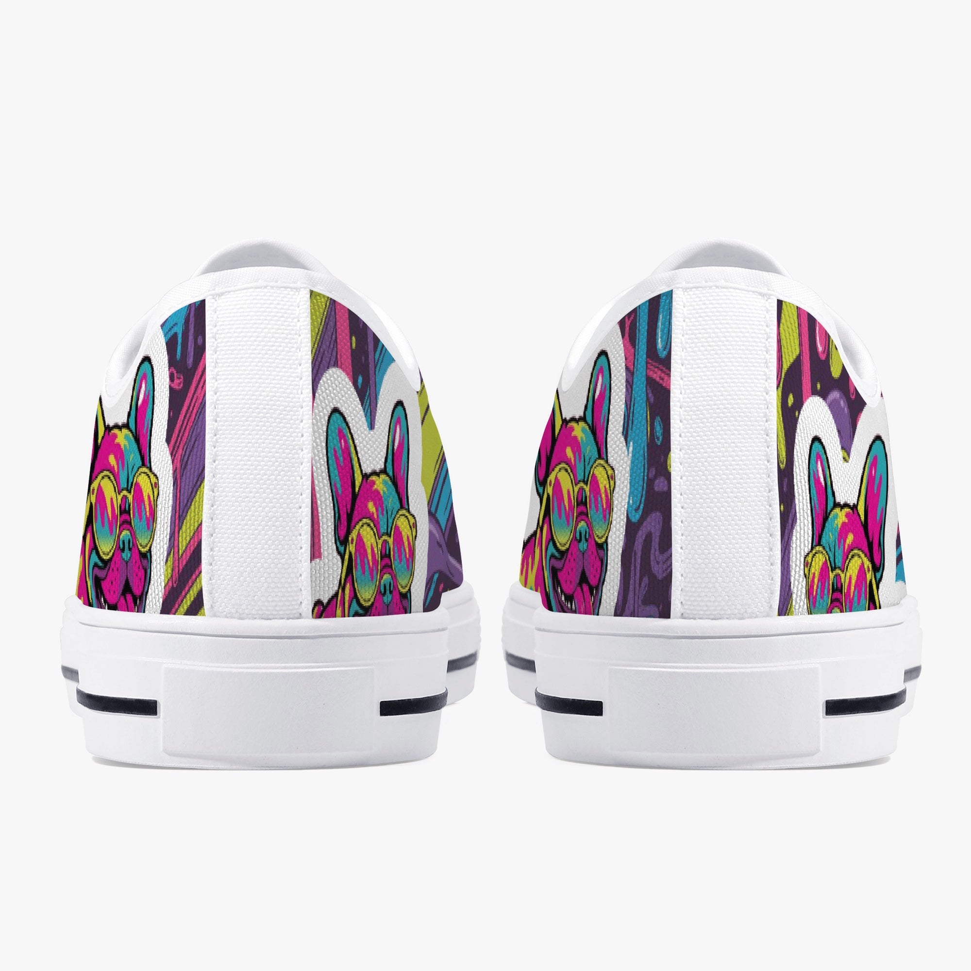 French Bulldog Low-Top Casual Footwear for Dog Park Days-fadou