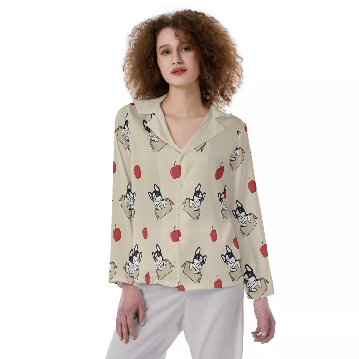 STELLA French Bulldog Cozy Pajama Set for Frenchie Fans-fadou