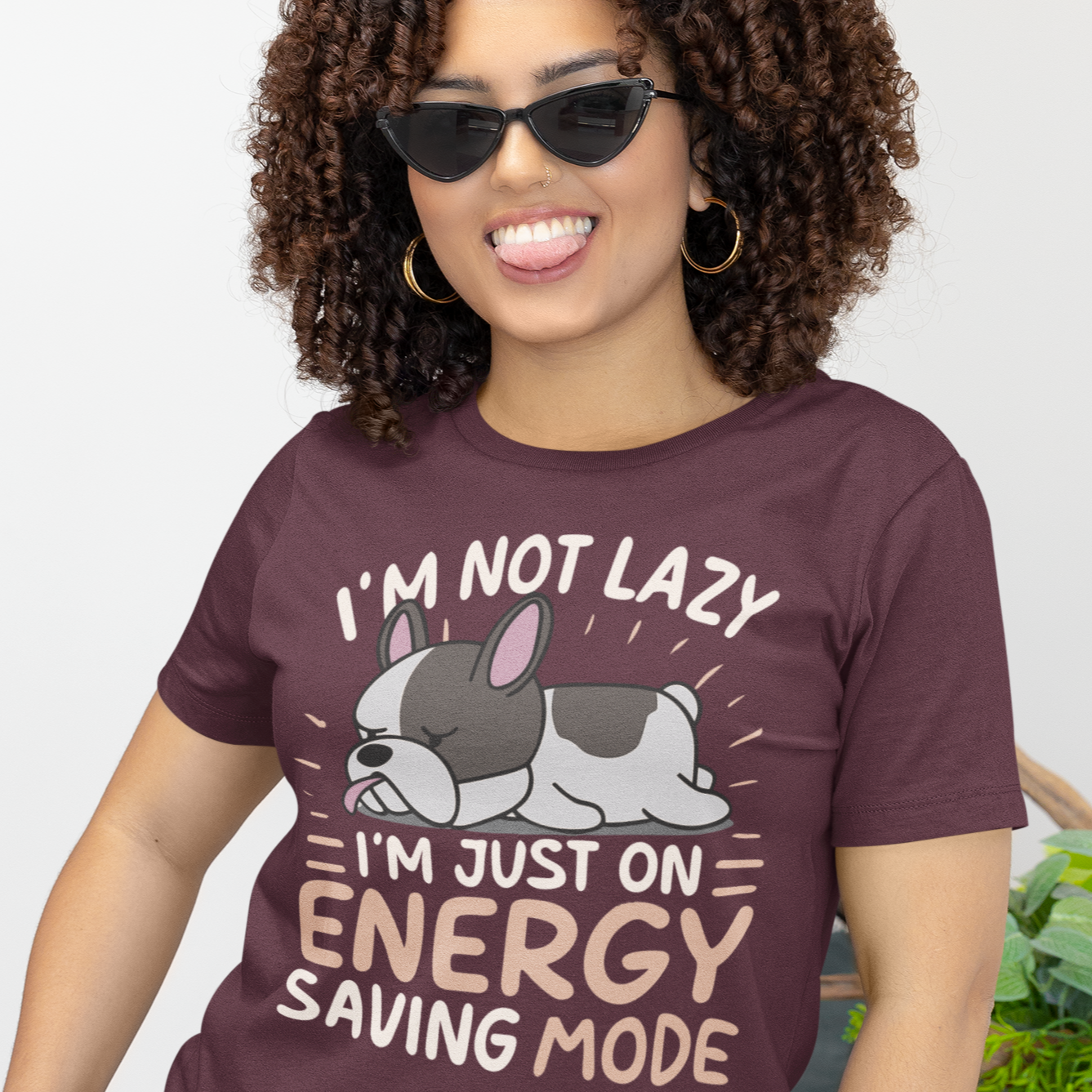 Im Not Lazy - Unisex Cotton T-Shirt for Dog Moms & Dads-fadou