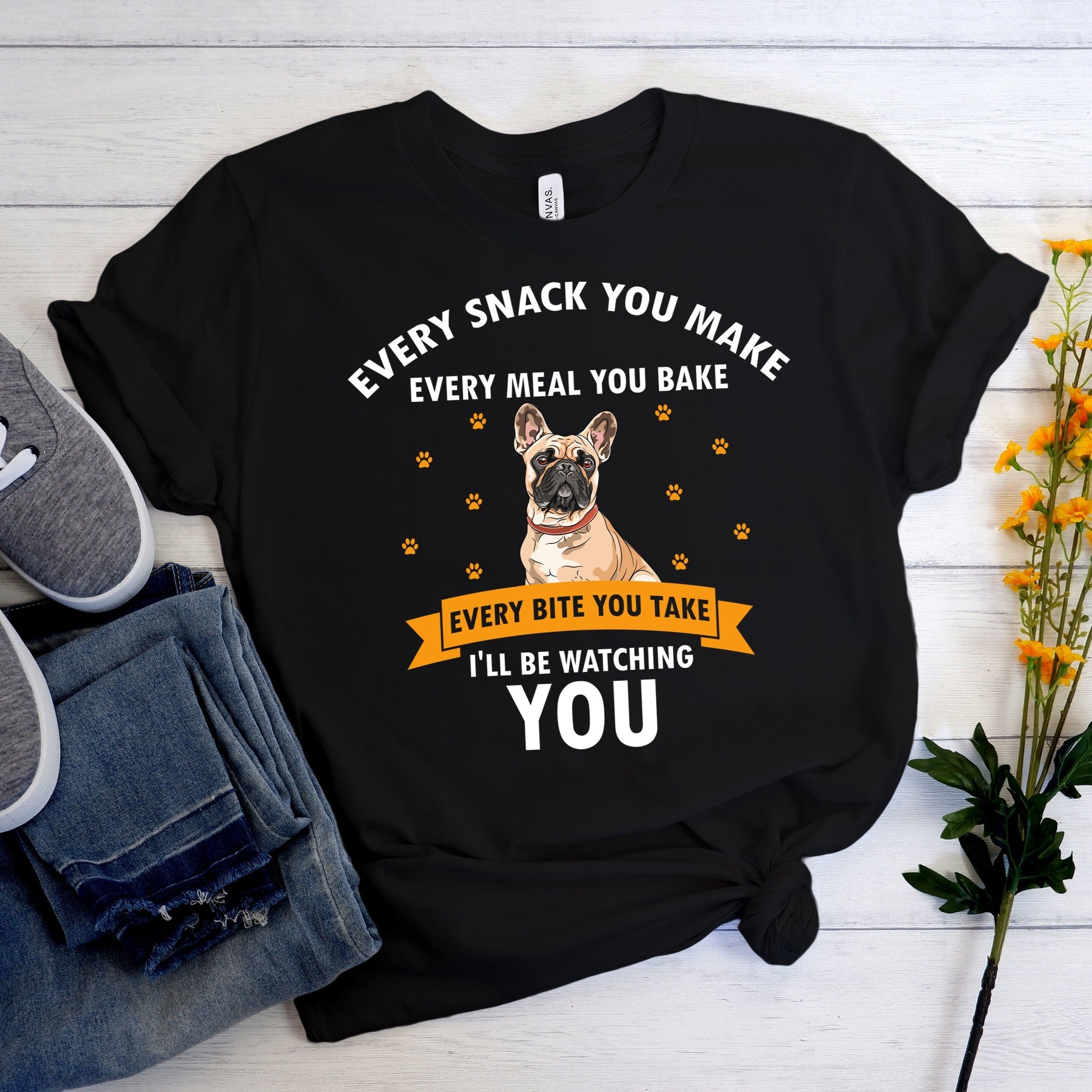 I'LL Be Watching - Unisex T-Shirt for Frenchie Enthusiasts-fadou