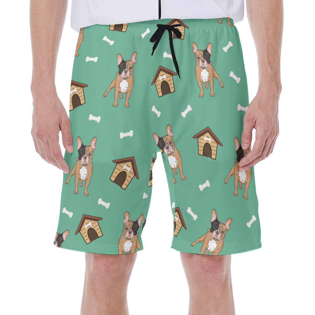 ZEUS - Men's Beach Shorts for French Bulldog Owners and Fans-fadou