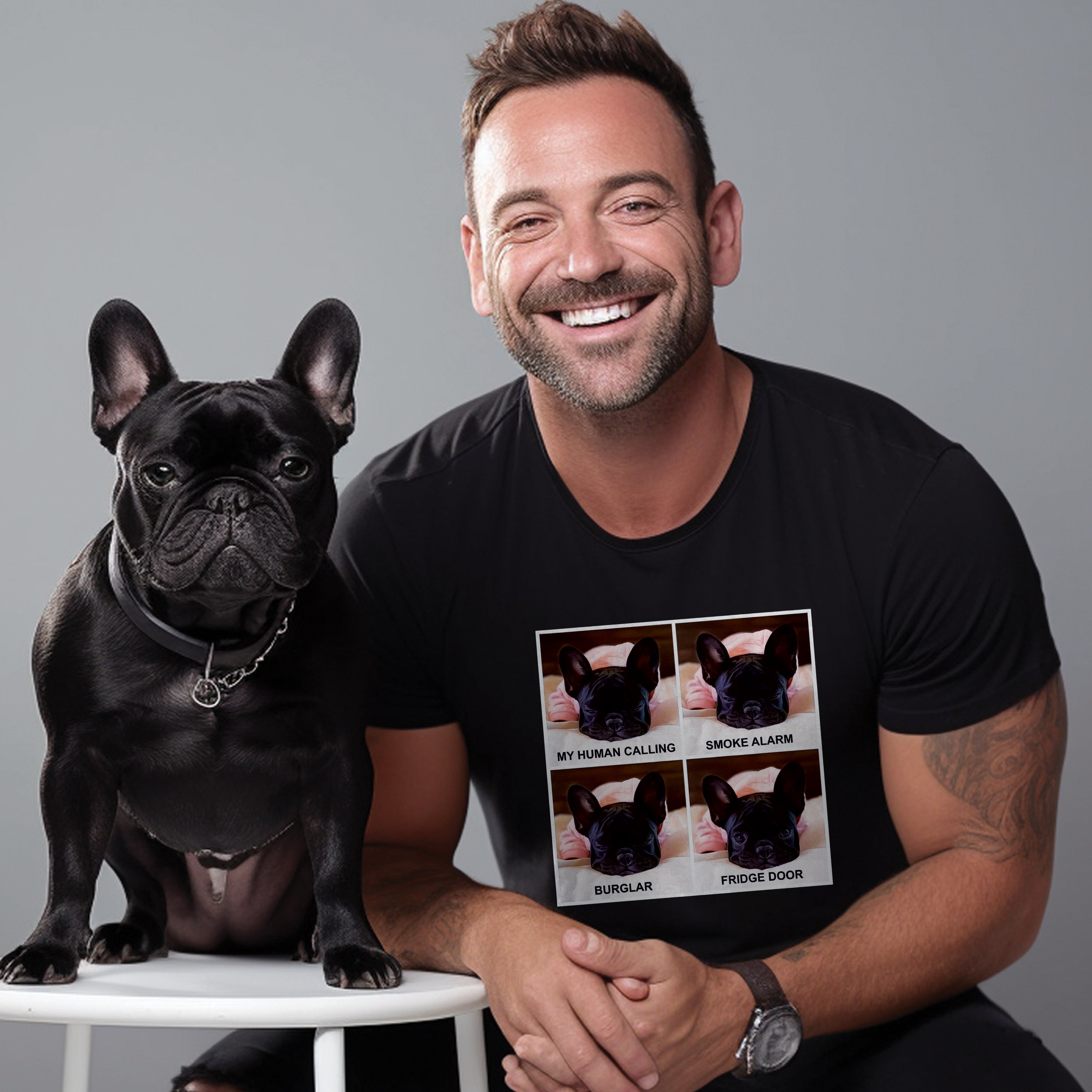 French Bulldog Cute Graphic Tee for Frenchie Enthusiasts-fadou