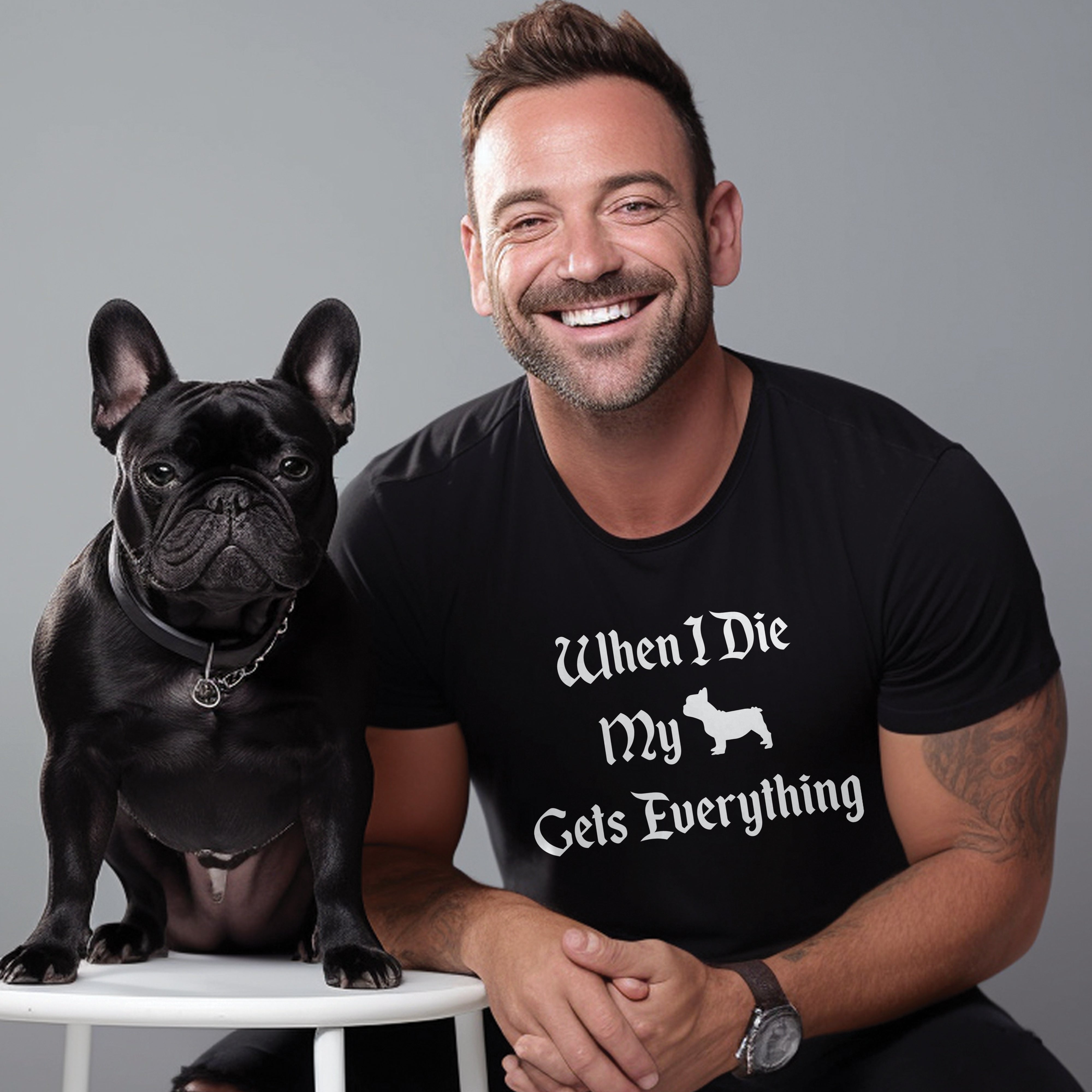 King French Bulldog - Unisex T-Shirt for Dog Moms & Dads-fadou