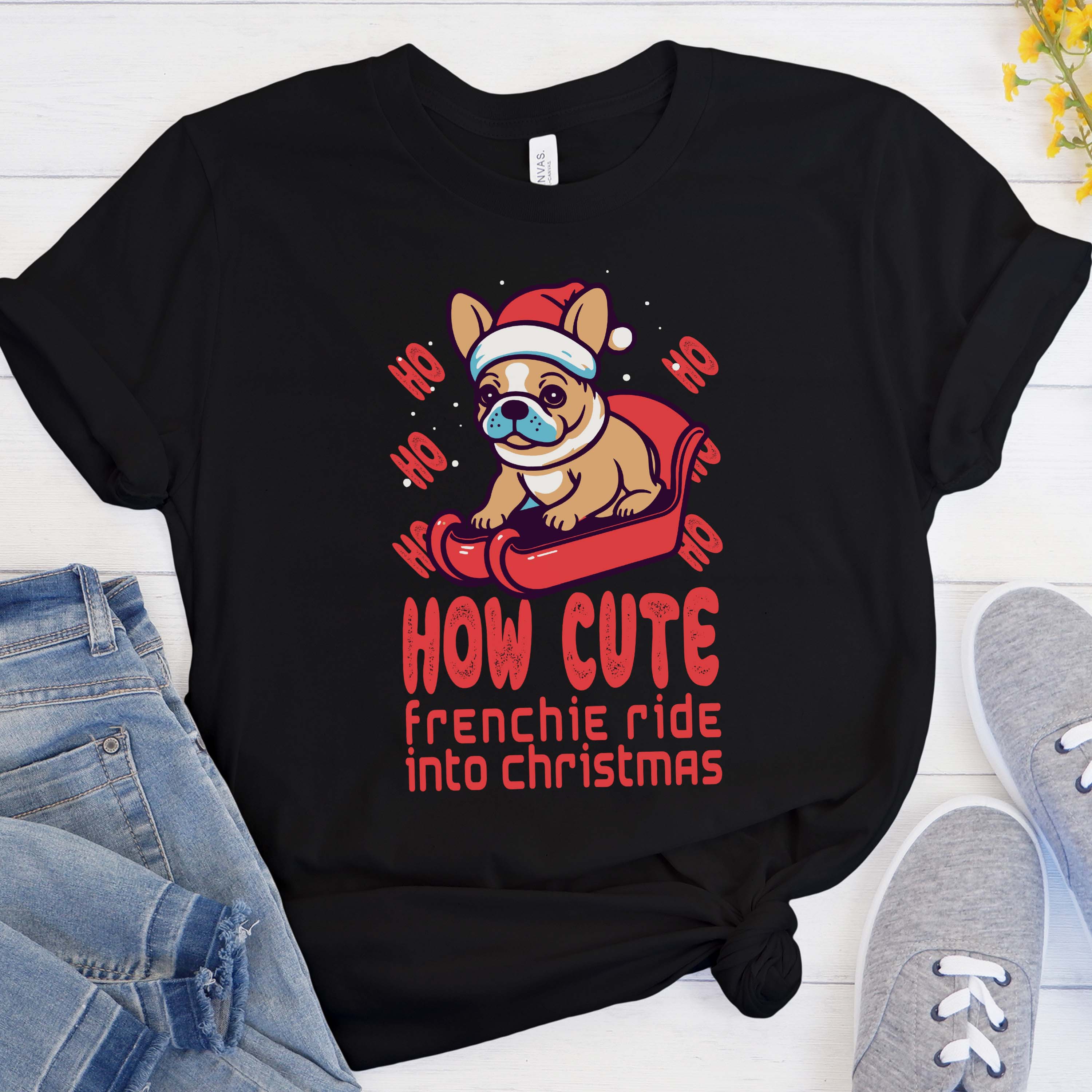 French Bulldog Cozy Dog Lover Tee for Frenchie Enthusiasts-fadou