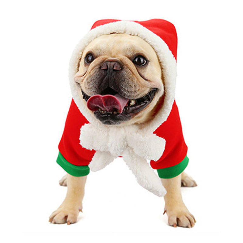 French Bulldog Christmas Party Outfit for Travel Comfort-fadou