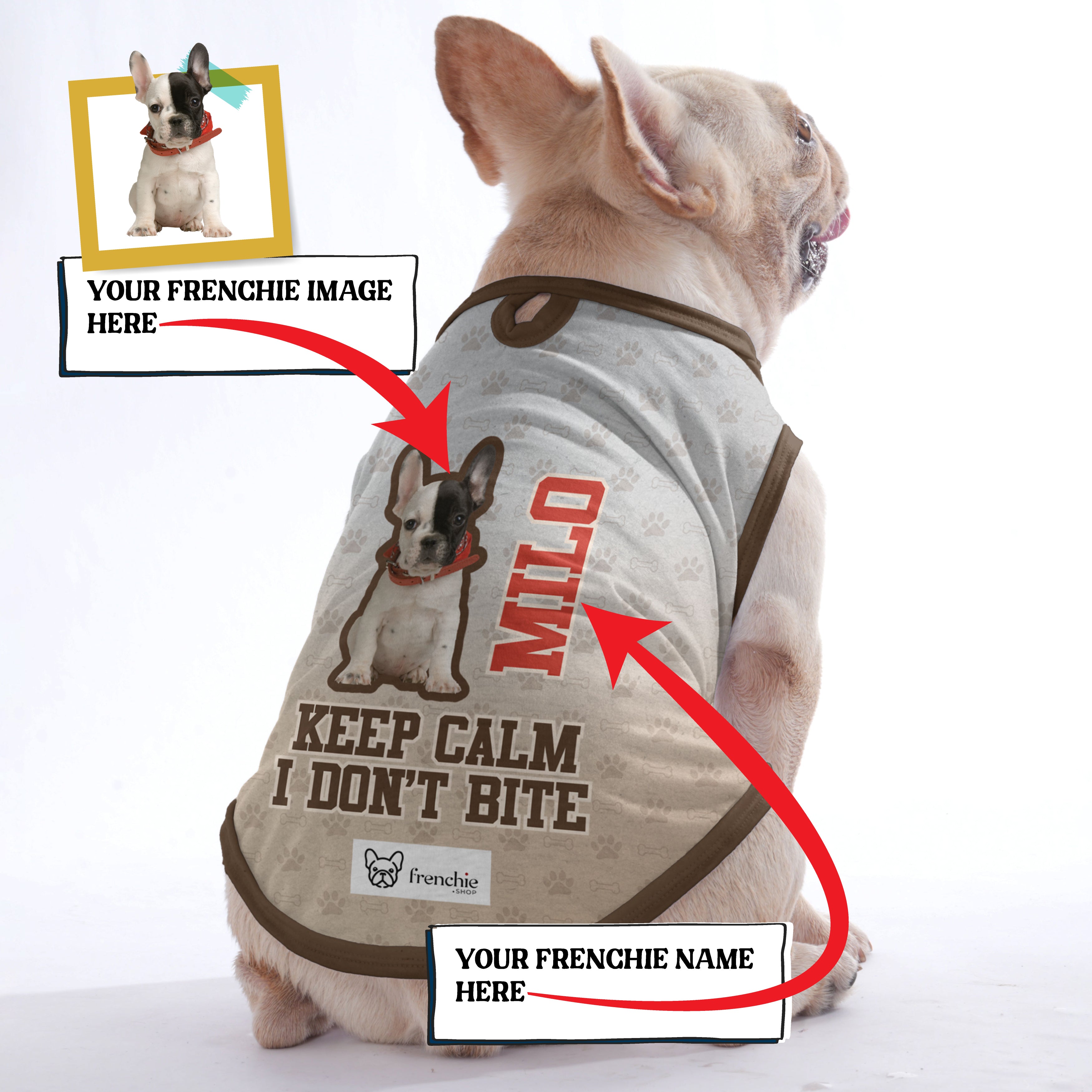French Bulldog Personalized Dog Outfit for Short-Nosed Dogs-fadou