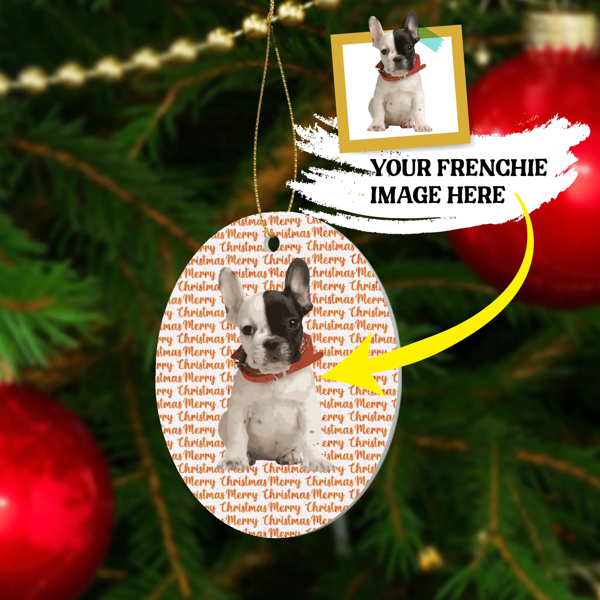 Personalized Ornaments for Frenchie Lovers with for Dog Lovers and-fadou